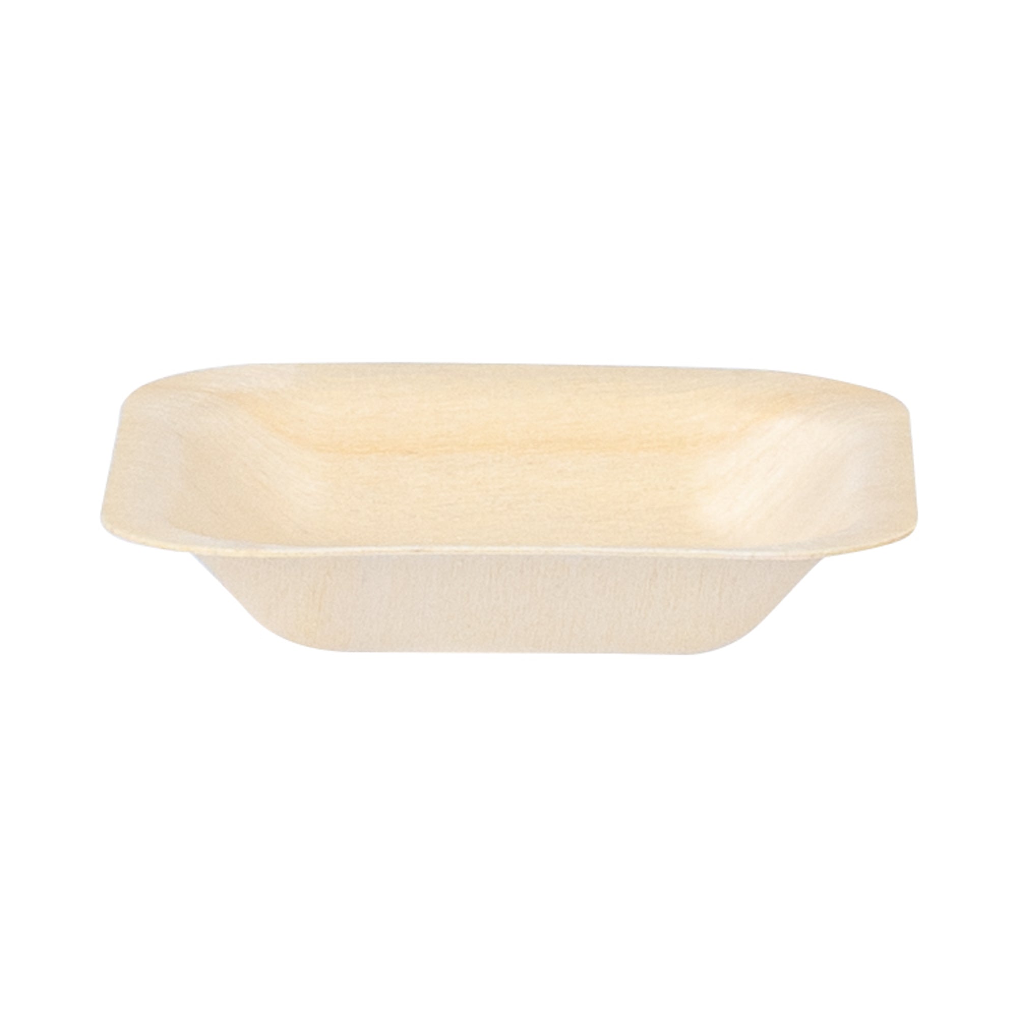 Taipei Square Natural Poplar Plate - 2 3/4'' x 2 3/4'' - 50 count box