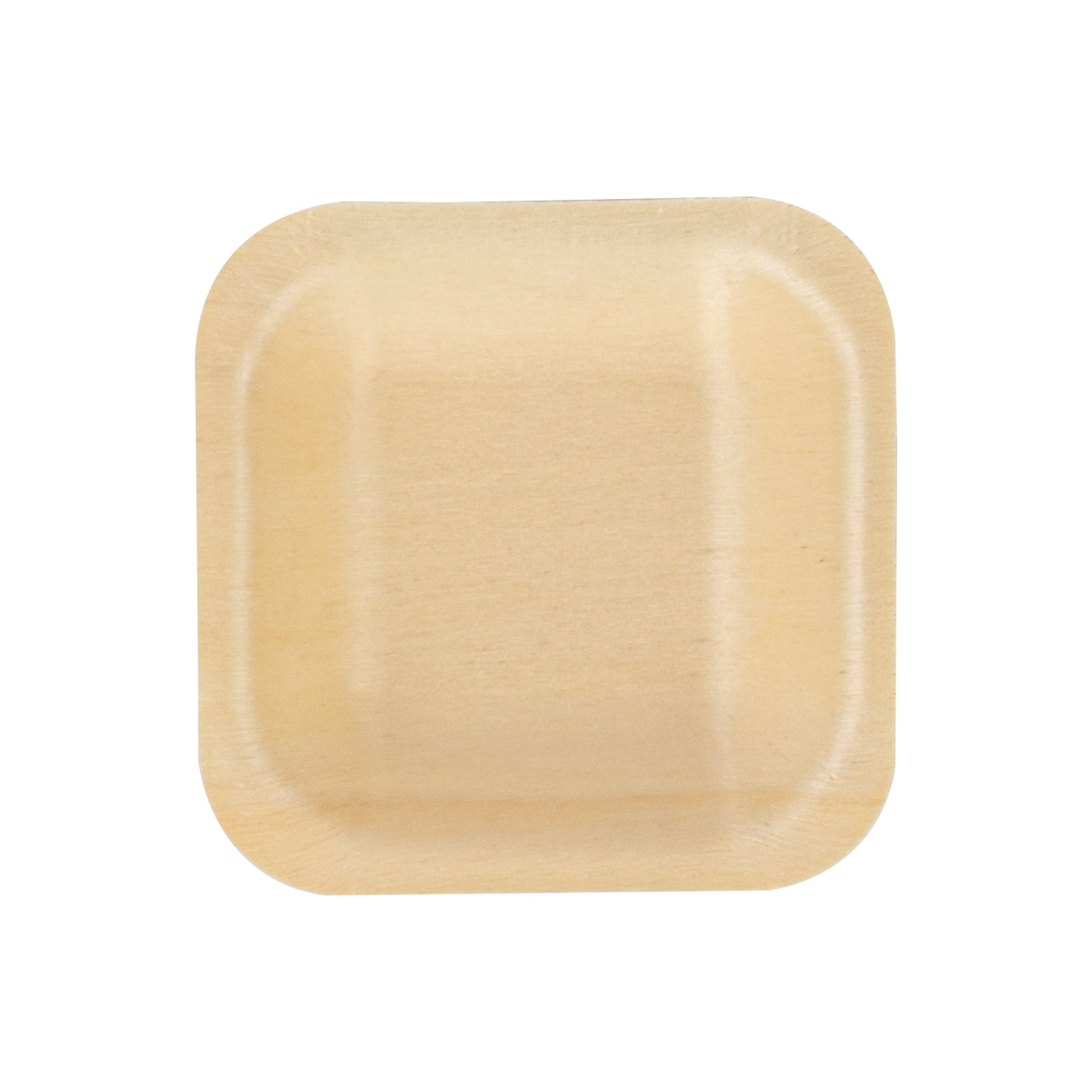 Taipei Square Natural Poplar Plate - 2 3/4'' x 2 3/4'' - 200 count box