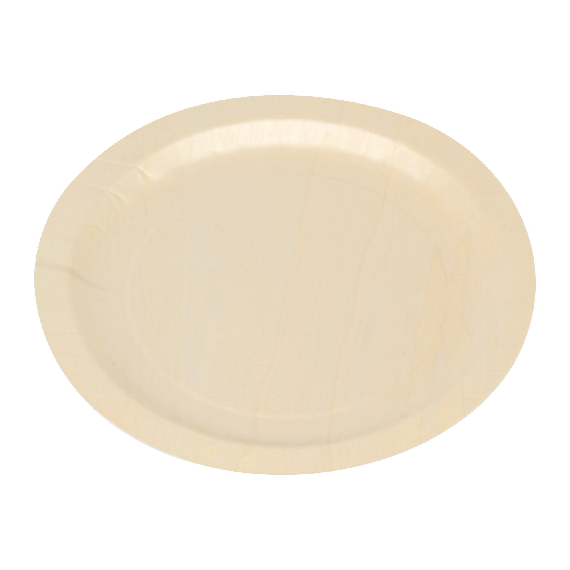 Taipei Round Natural Poplar Plate - 9 1/2'' x 9 1/2'' x 1/2'' - 50 count box