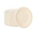 Taipei Round Natural Poplar Plate - 6'' x 6'' - 50 count box