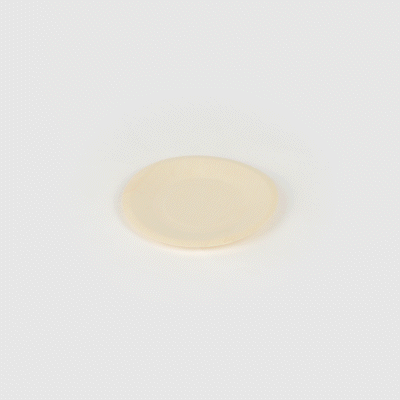 Taipei Round Natural Poplar Plate - 6'' x 6'' - 200 count box