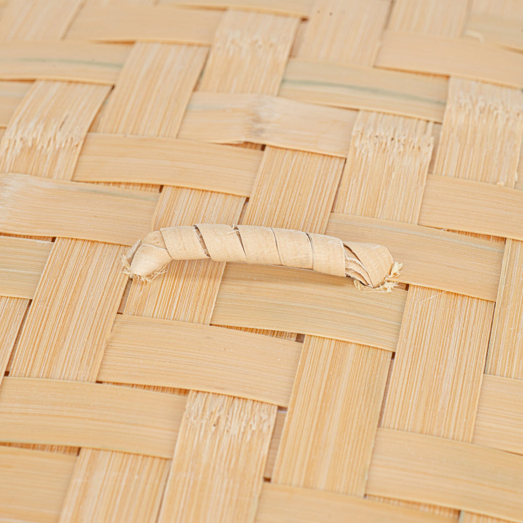 Motomori Round Natural Bamboo Steamer - 10'' x 10'' x 4'' - 10 count box