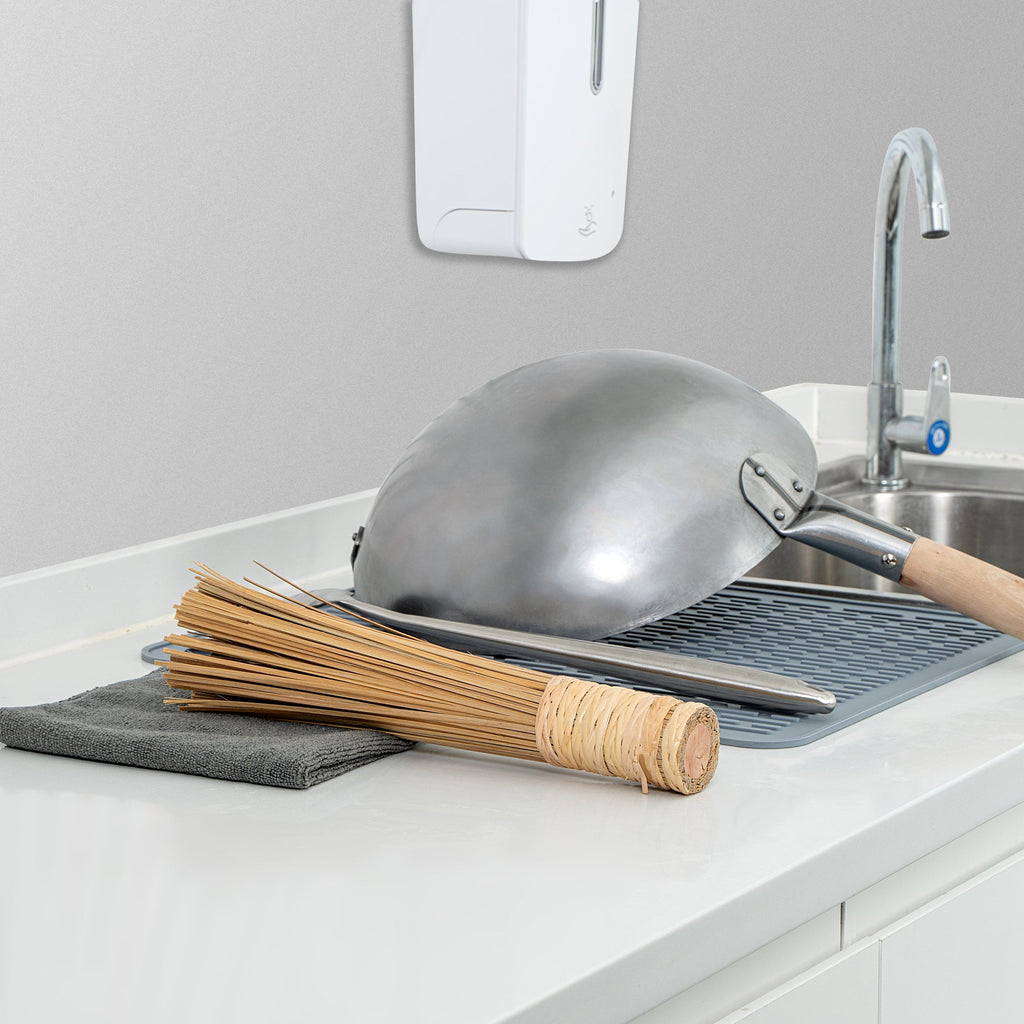 Motomori Natural Bamboo Wok Brush - 11" - 1 count box