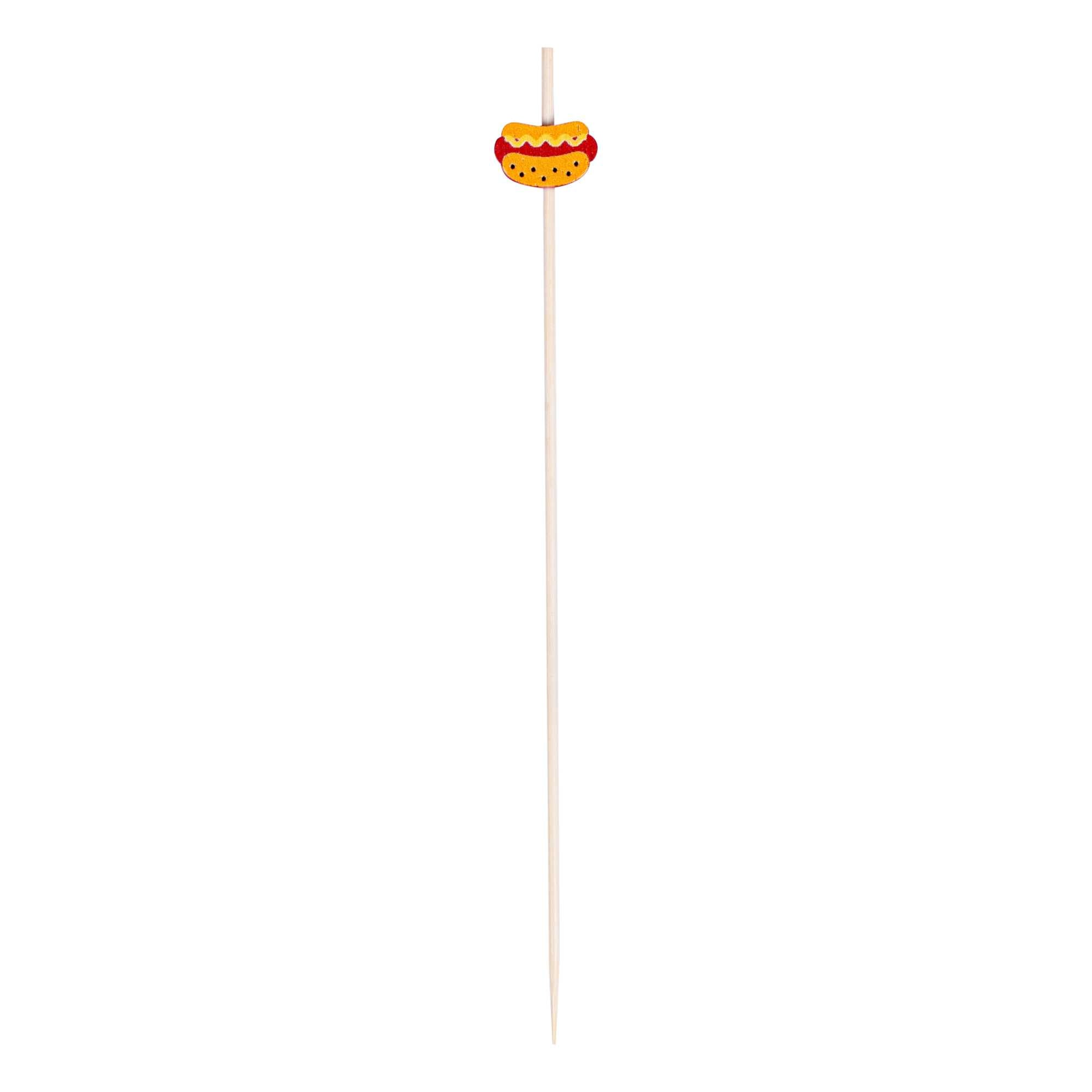 Pixy Natural Bamboo Hot Dog Skewer - 6" - 100 count box