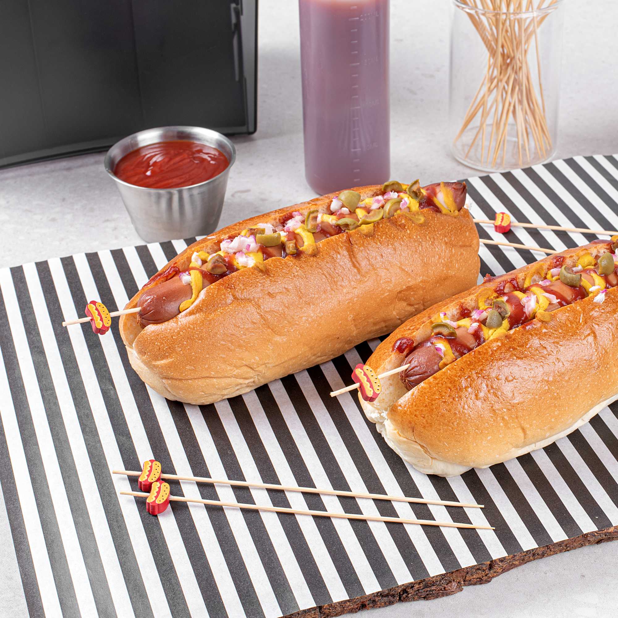 Pixy Natural Bamboo Hot Dog Skewer - 6" - 100 count box