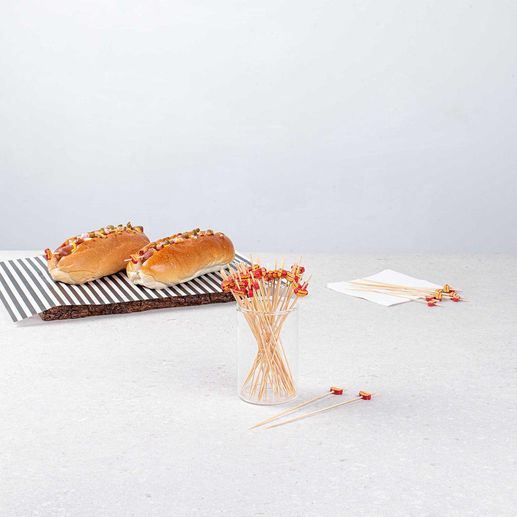 Pixy Natural Bamboo Hot Dog Skewer - 6" - 100 count box