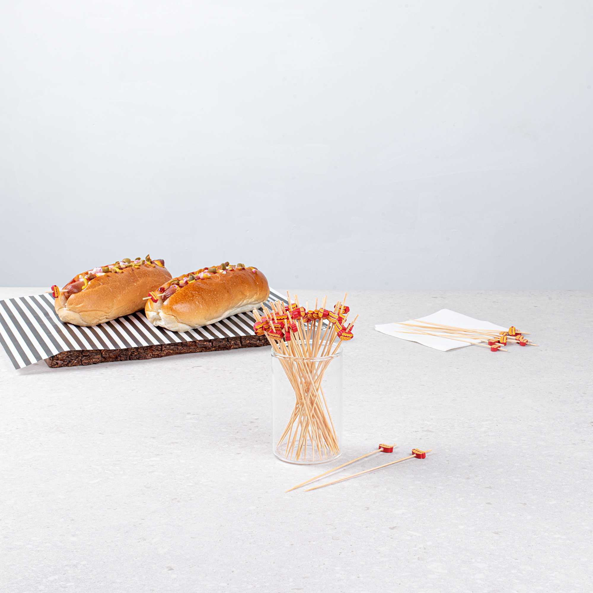 Pixy Natural Bamboo Hot Dog Skewer - 6" - 100 count box