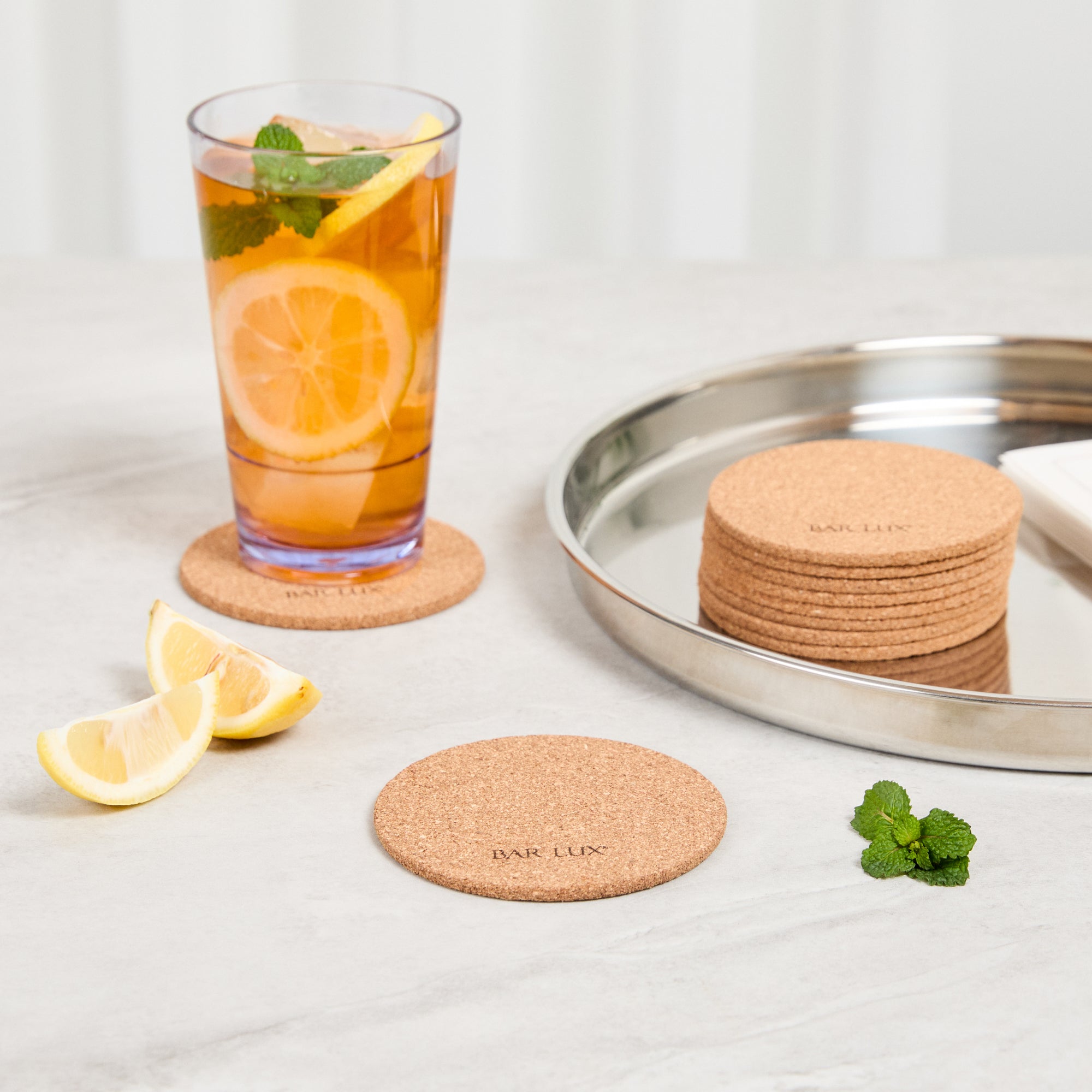 Bar Lux Round Cork Coaster - 3 1/2" - 100 count box