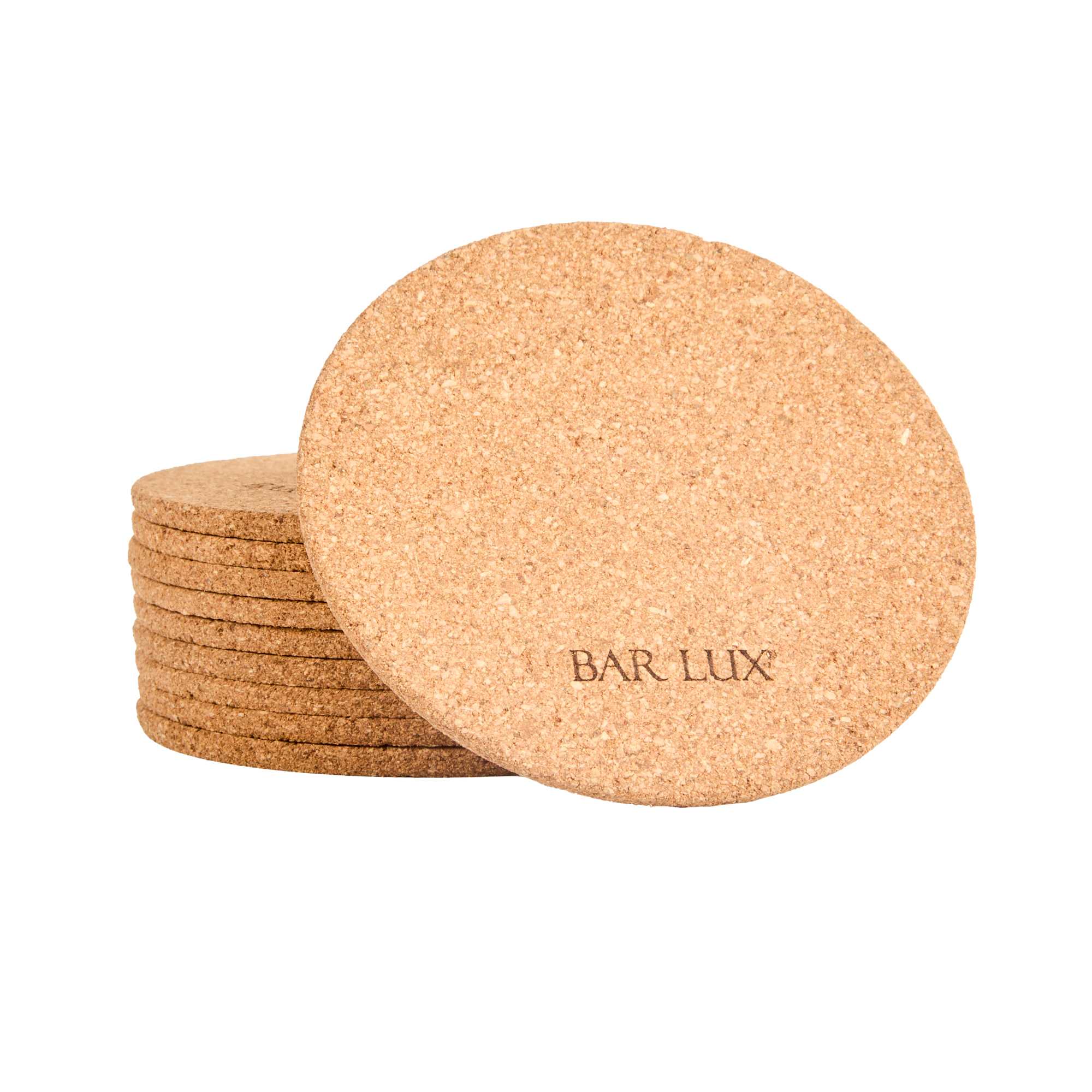Bar Lux Round Cork Coaster - 4" - 20 count box