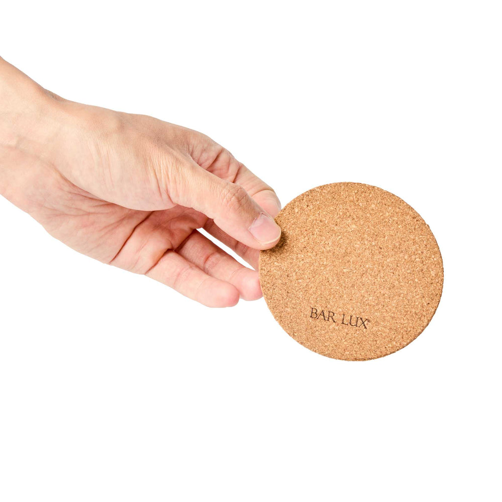 Bar Lux Round Cork Coaster - 4" - 20 count box