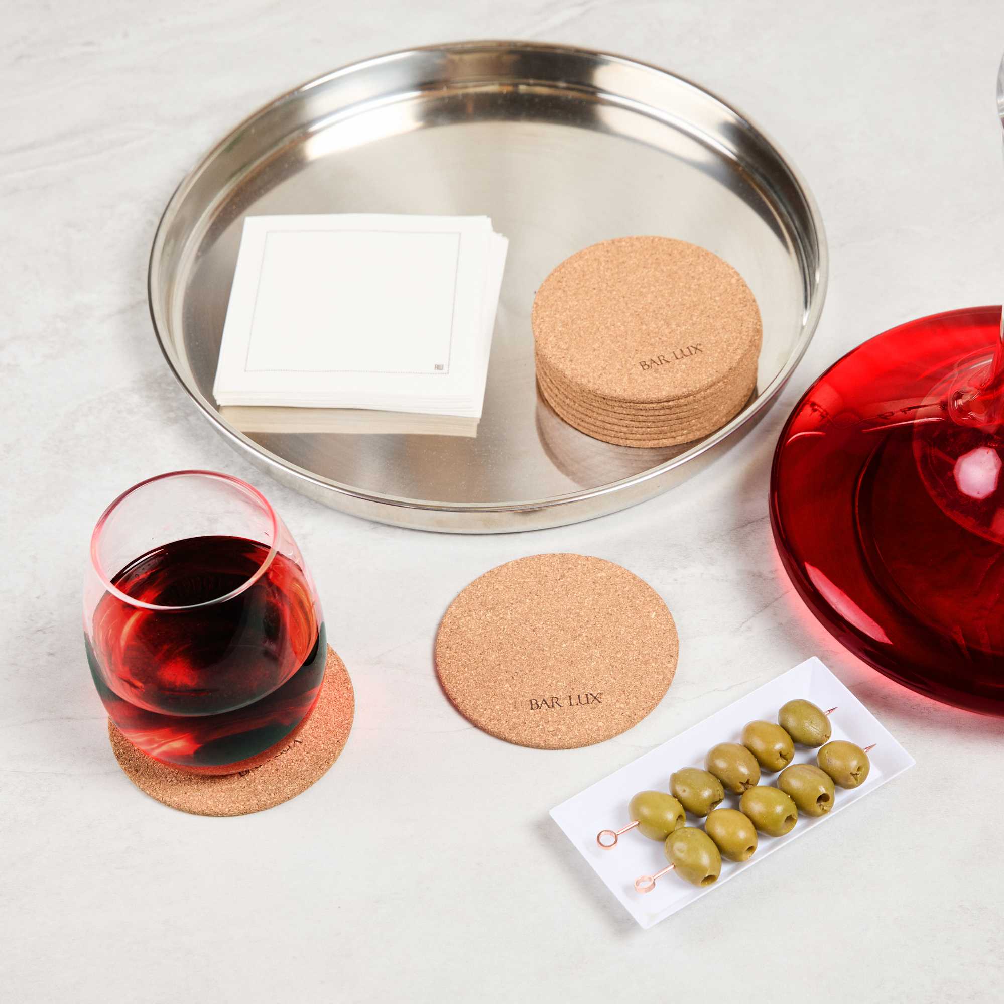 Bar Lux Round Cork Coaster - 4" - 20 count box