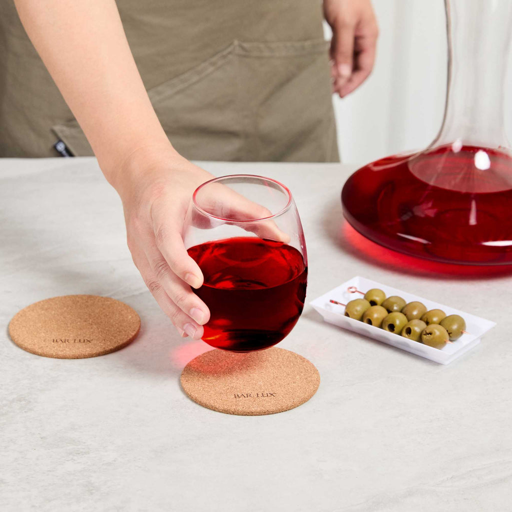 Bar Lux Round Cork Coaster - 4" - 20 count box