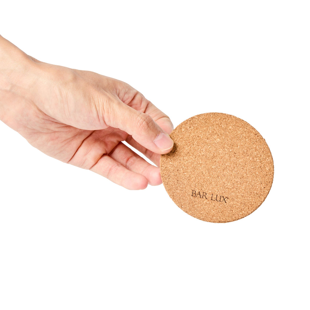 Bar Lux Round Cork Coaster - 4" - 100 count box