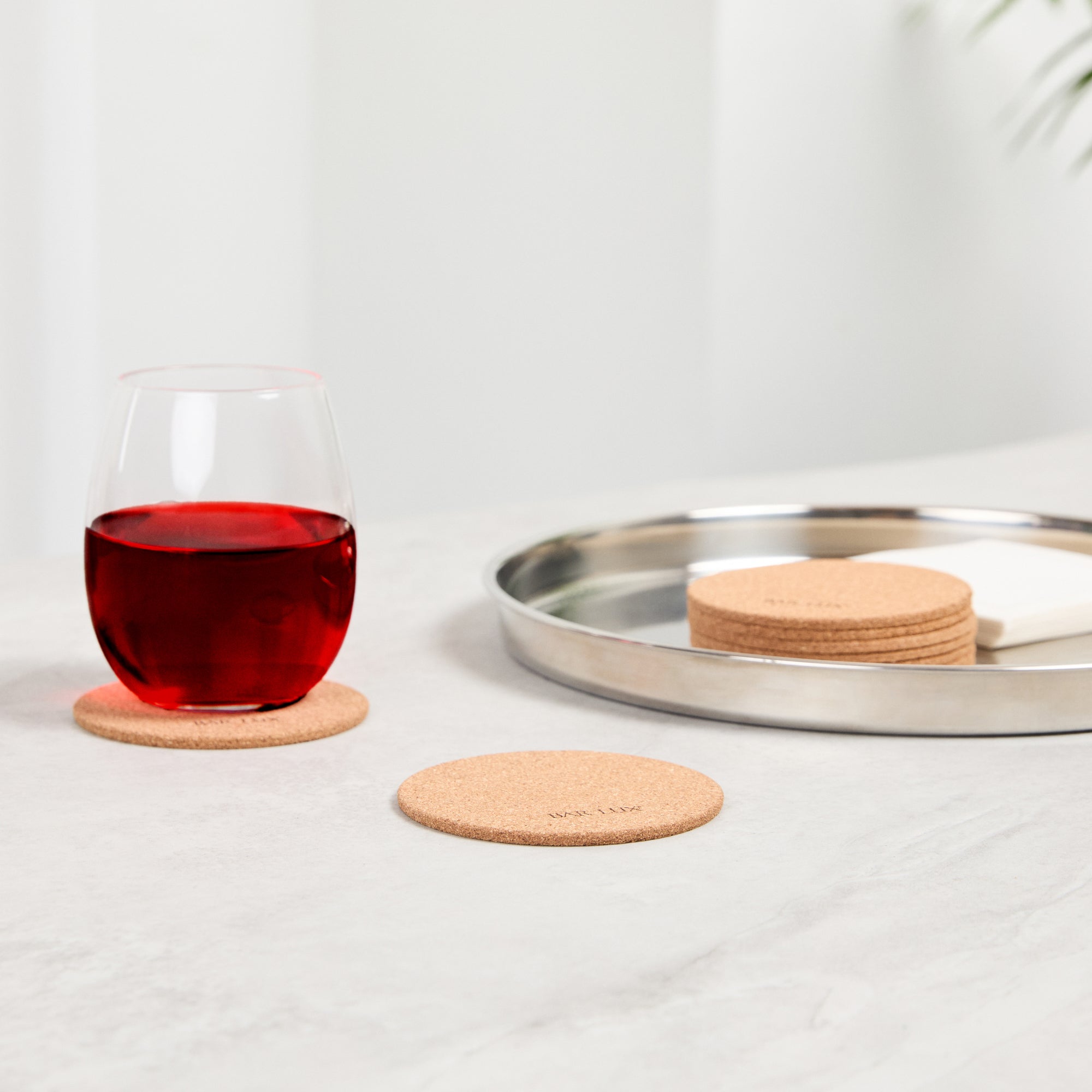 Bar Lux Round Cork Coaster - 4" - 100 count box