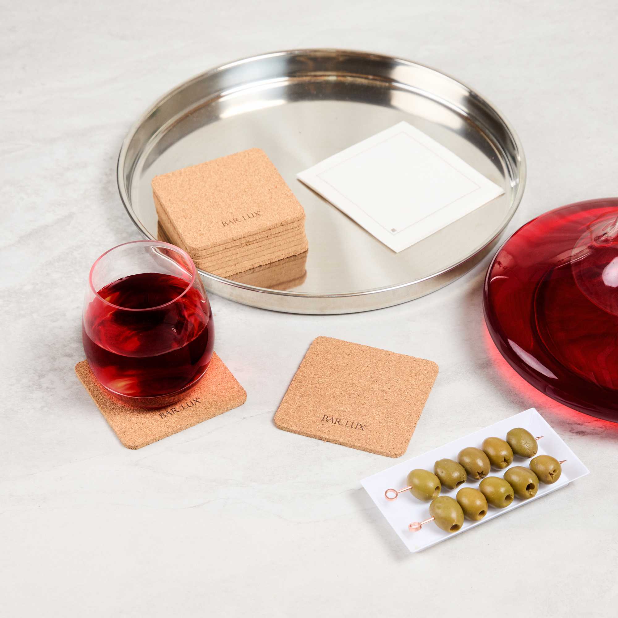Bar Lux Square Cork Coaster - 3 1/2" x 3 1/2" - 20 count box