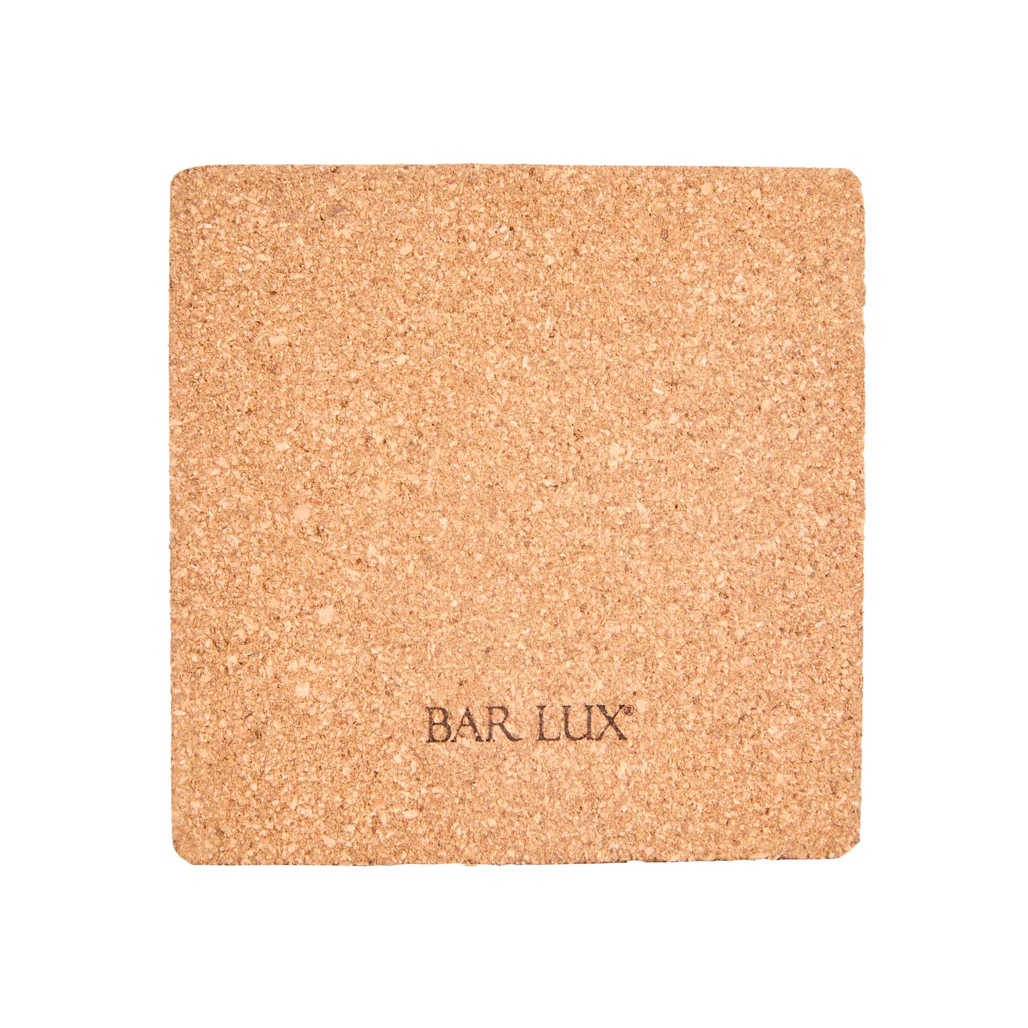 Bar Lux Square Cork Coaster - 4" x 4" - 20 count box