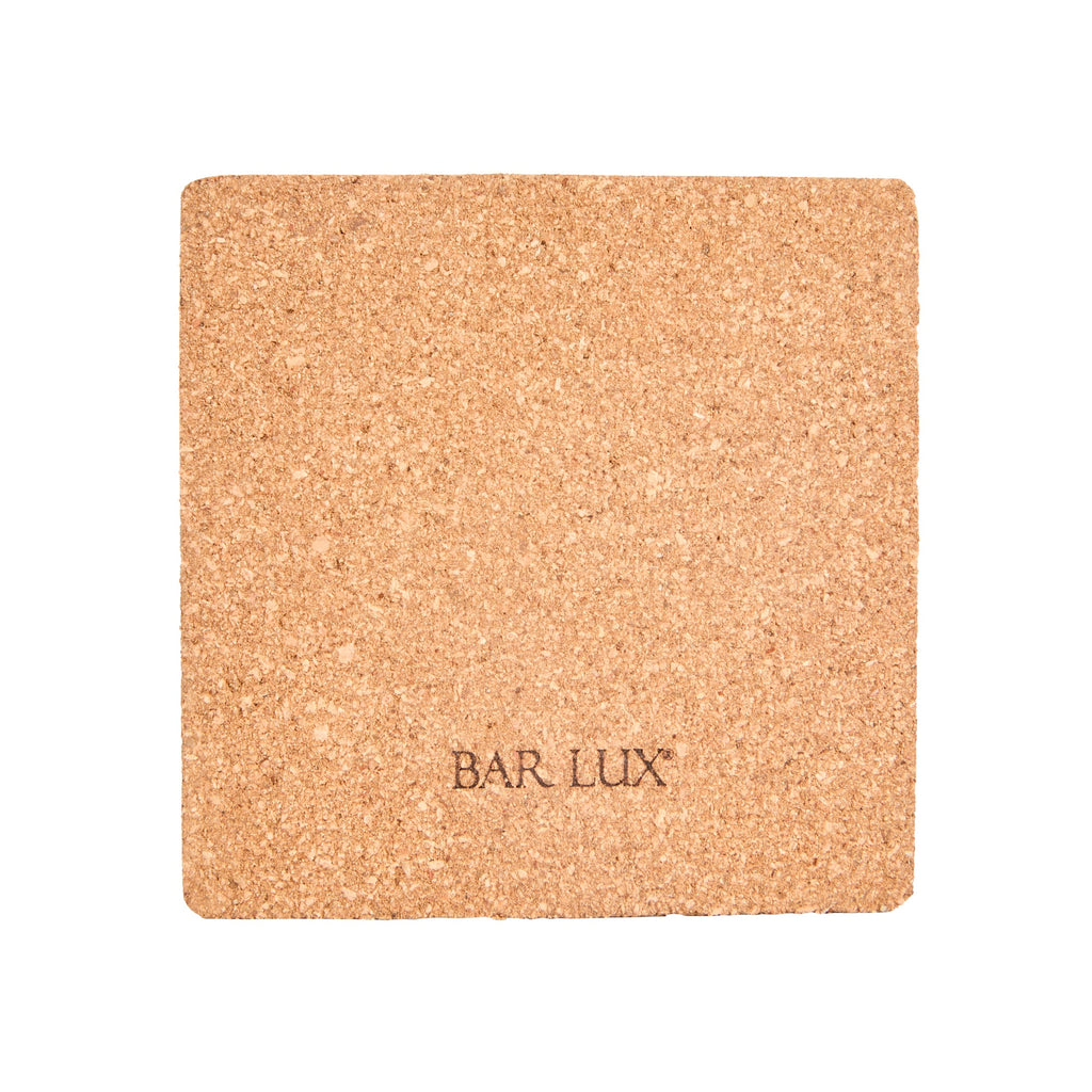 Bar Lux Square Cork Coaster - 4" x 4" - 100 count box