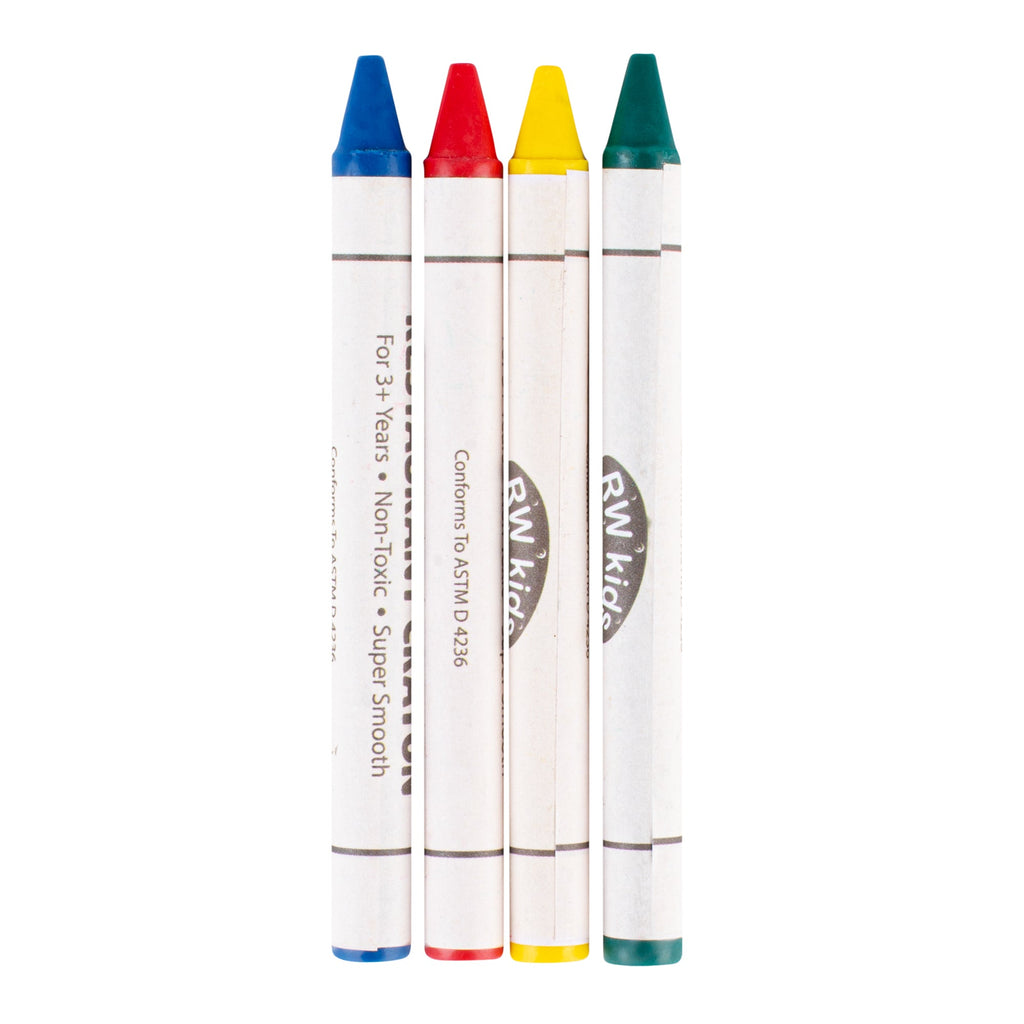 RW Kids Assorted Restaurant Crayons - 4 Pack, in Print Box - 100 count box