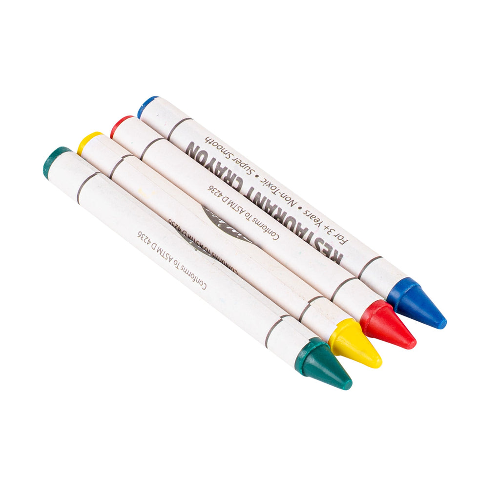 RW Kids Assorted Restaurant Crayons - 4 Pack, in Print Box - 100 count box