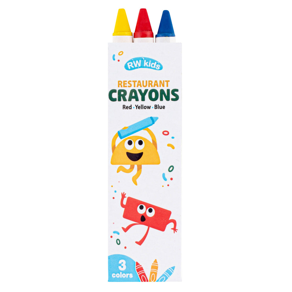 RW Kids Assorted Restaurant Crayons - 3 Pack, in Print Box - 100 count box