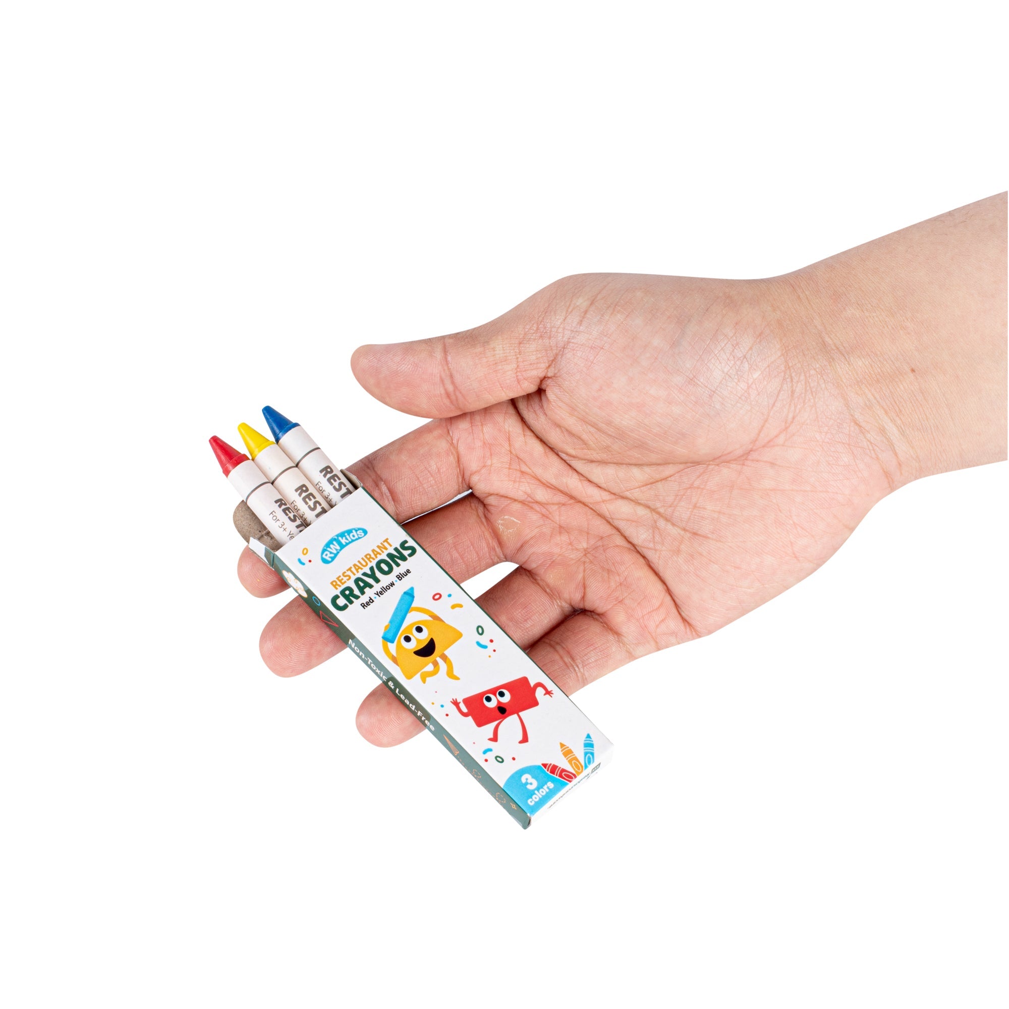 RW Kids Assorted Restaurant Crayons - 3 Pack, in Print Box - 1000 count box