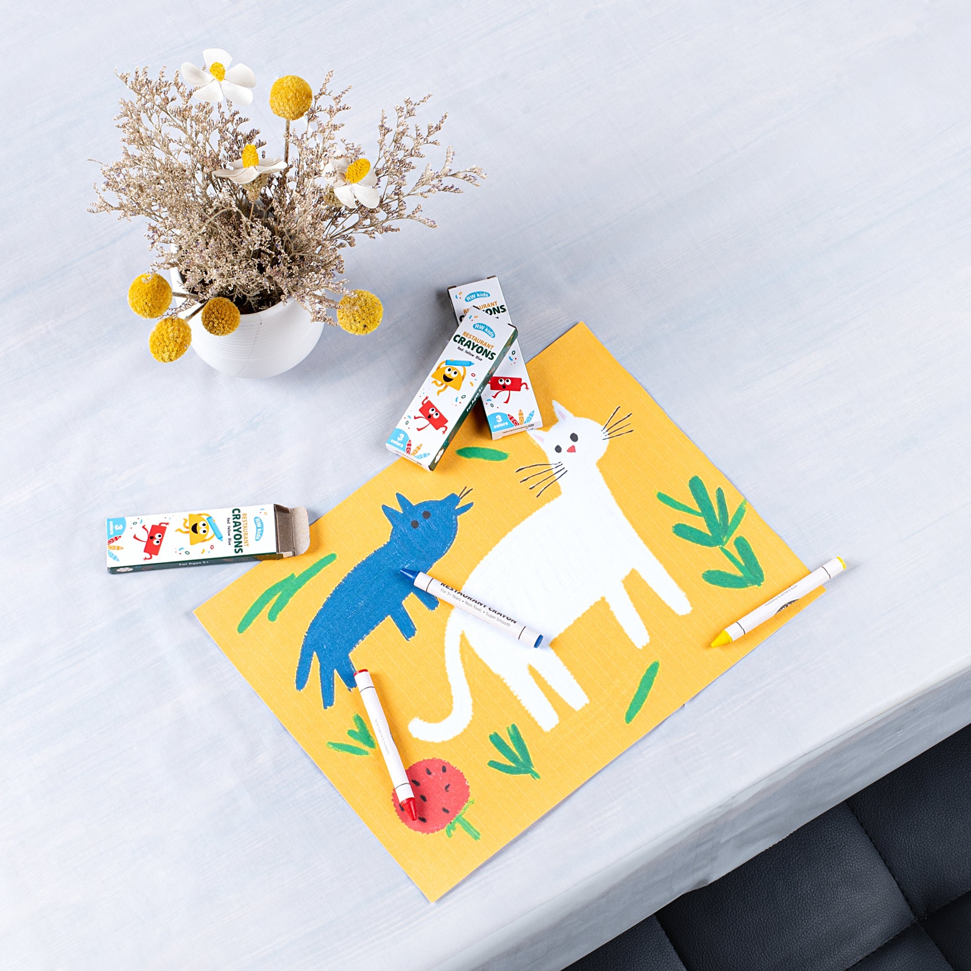 RW Kids Assorted Restaurant Crayons - 3 Pack, in Print Box - 1000 count box