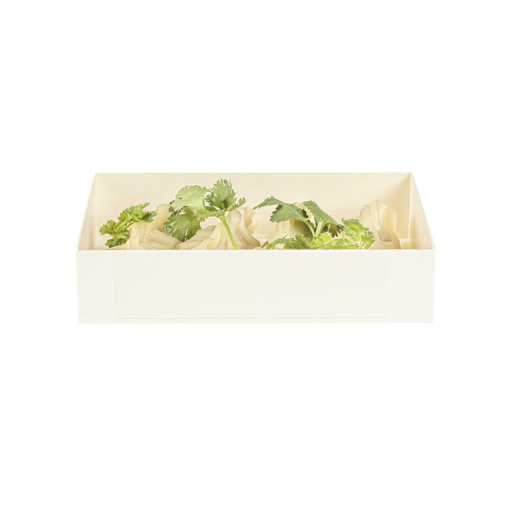 Taipei 25 oz Rectangle Natural Poplar Bento Box - 7" x 4 1/2" x 1 1/2" - 10 count box