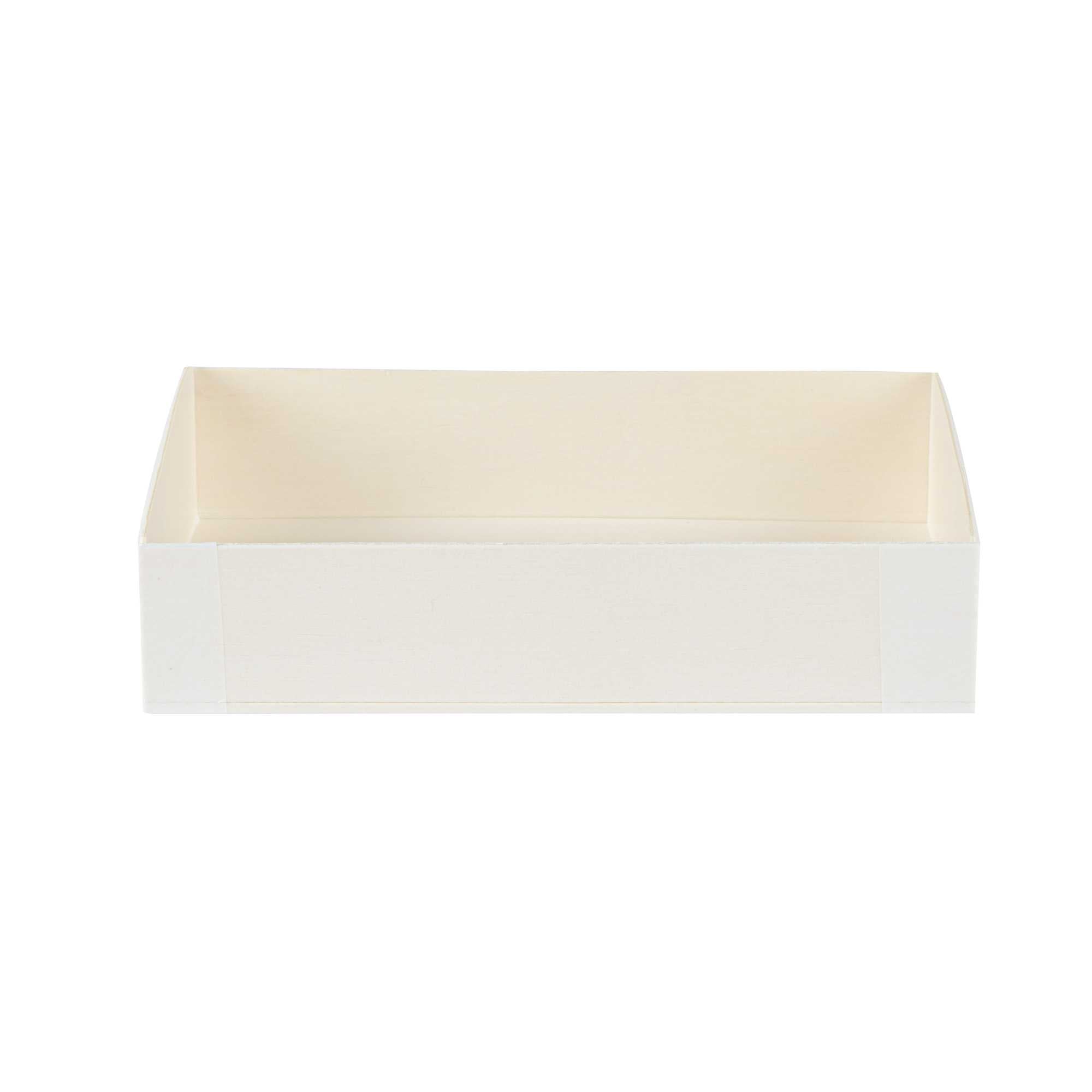 Taipei 25 oz Rectangle Natural Poplar Bento Box - 7" x 4 1/2" x 1 1/2" - 10 count box