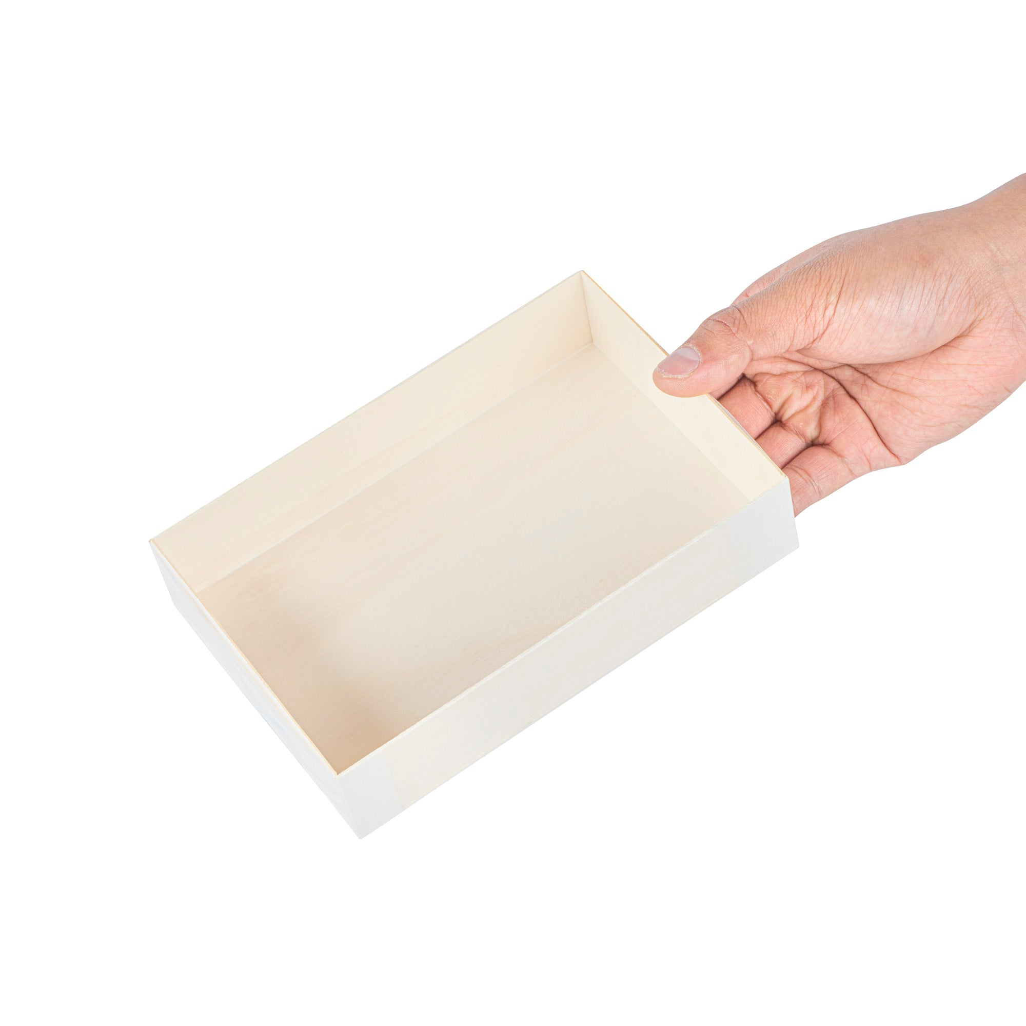 Taipei 25 oz Rectangle Natural Poplar Bento Box - 7" x 4 1/2" x 1 1/2" - 100 count box