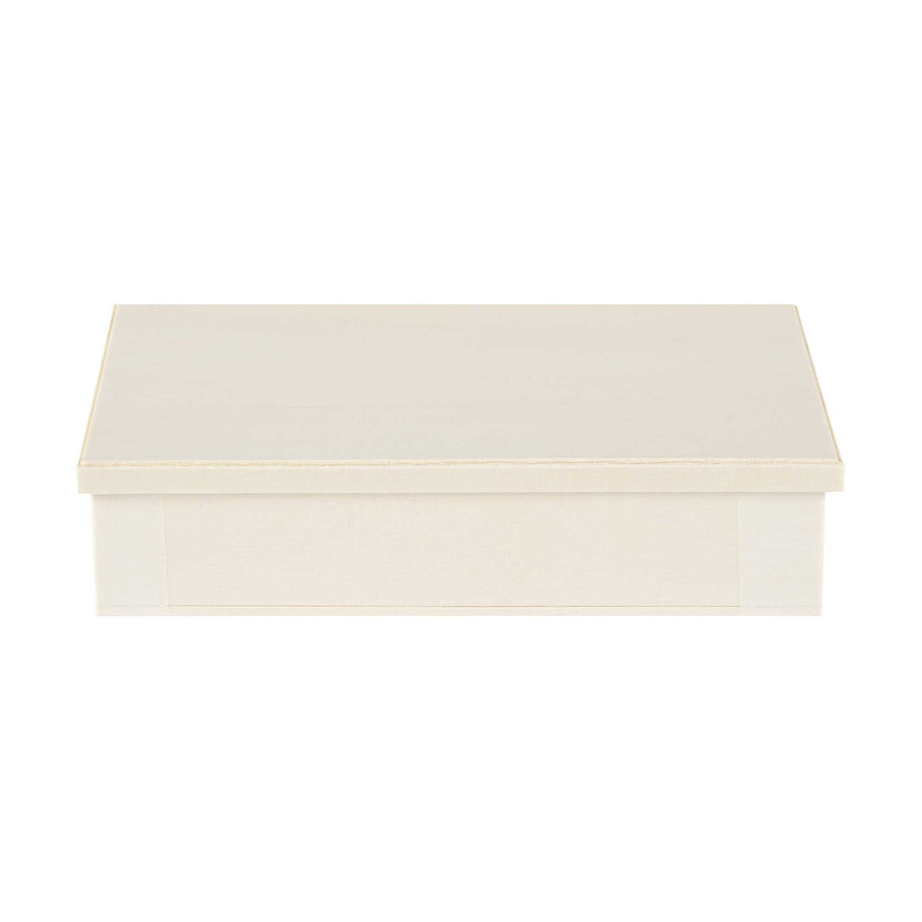 Taipei Rectangle Natural Poplar Lid - Fits 25 oz Bento Box - 10 count box