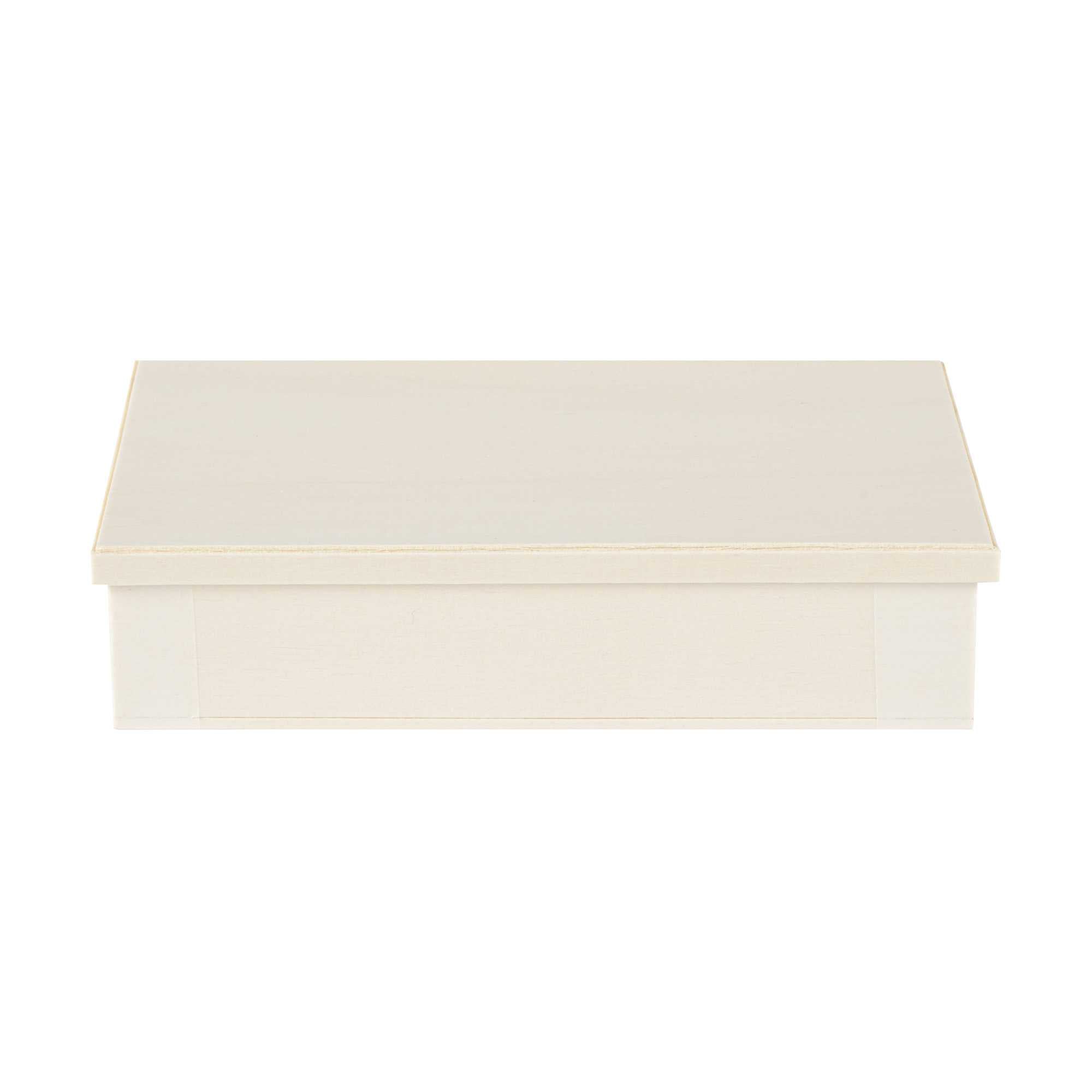 Taipei Rectangle Natural Poplar Lid - Fits 25 oz Bento Box - 10 count box