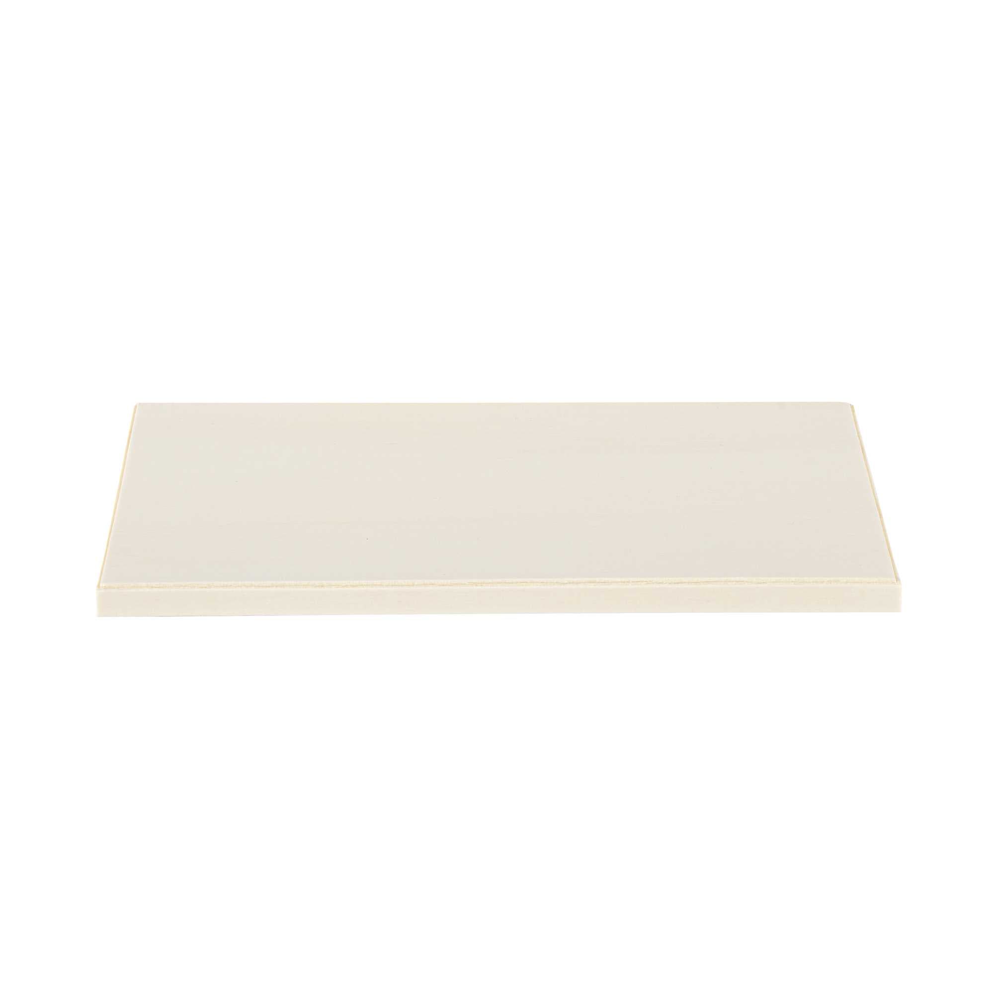 Taipei Rectangle Natural Poplar Lid - Fits 25 oz Bento Box - 10 count box