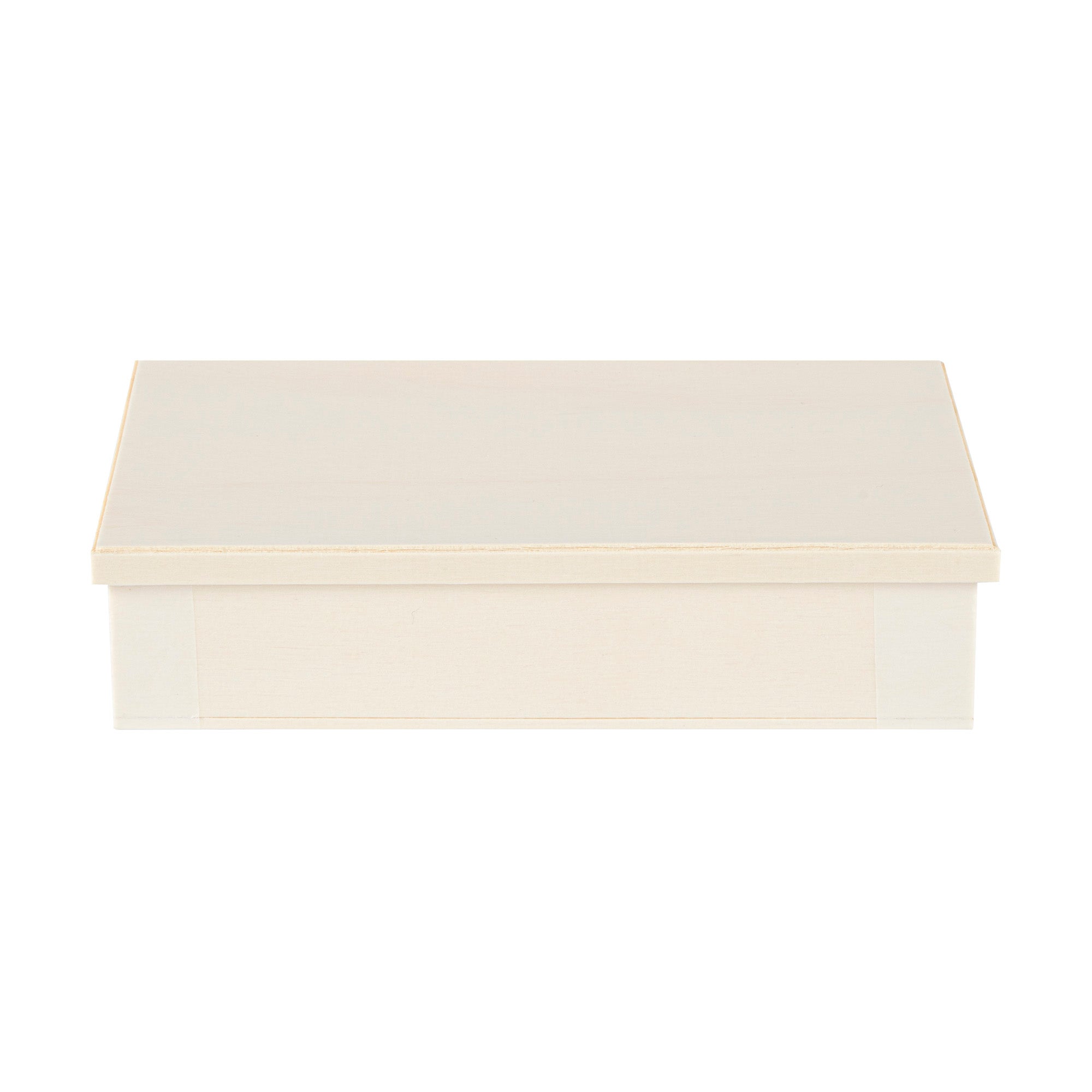Taipei Rectangle Natural Poplar Lid - Fits 25 oz Bento Box - 100 count box