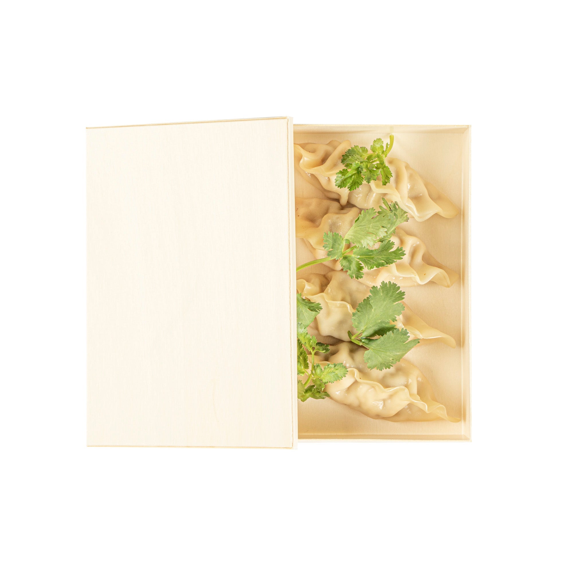 Taipei Rectangle Natural Poplar Lid - Fits 25 oz Bento Box - 100 count box