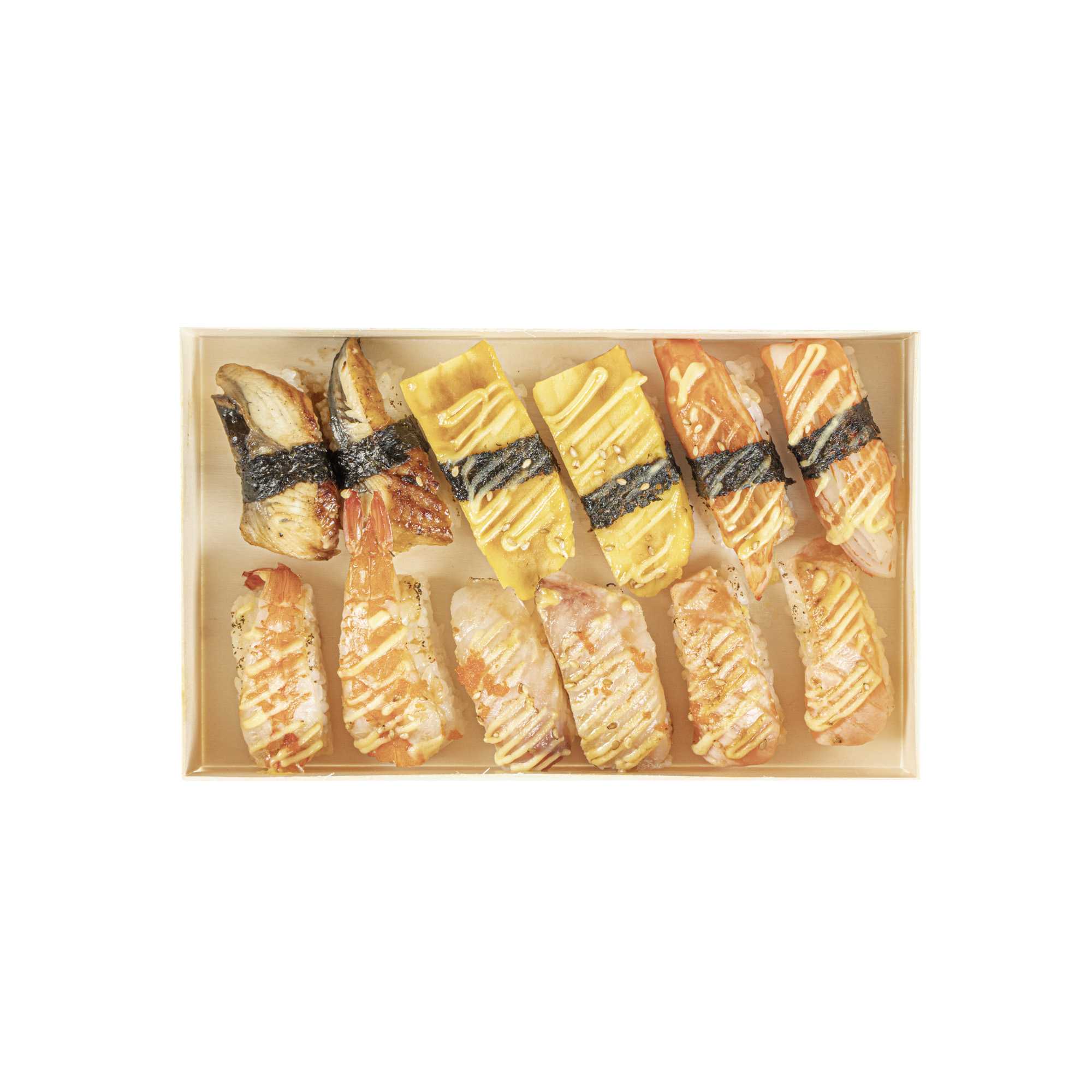 Taipei 31 oz Rectangle Natural Poplar Bento Box - 8" x 4 3/4" x 1 1/2" - 10 count box