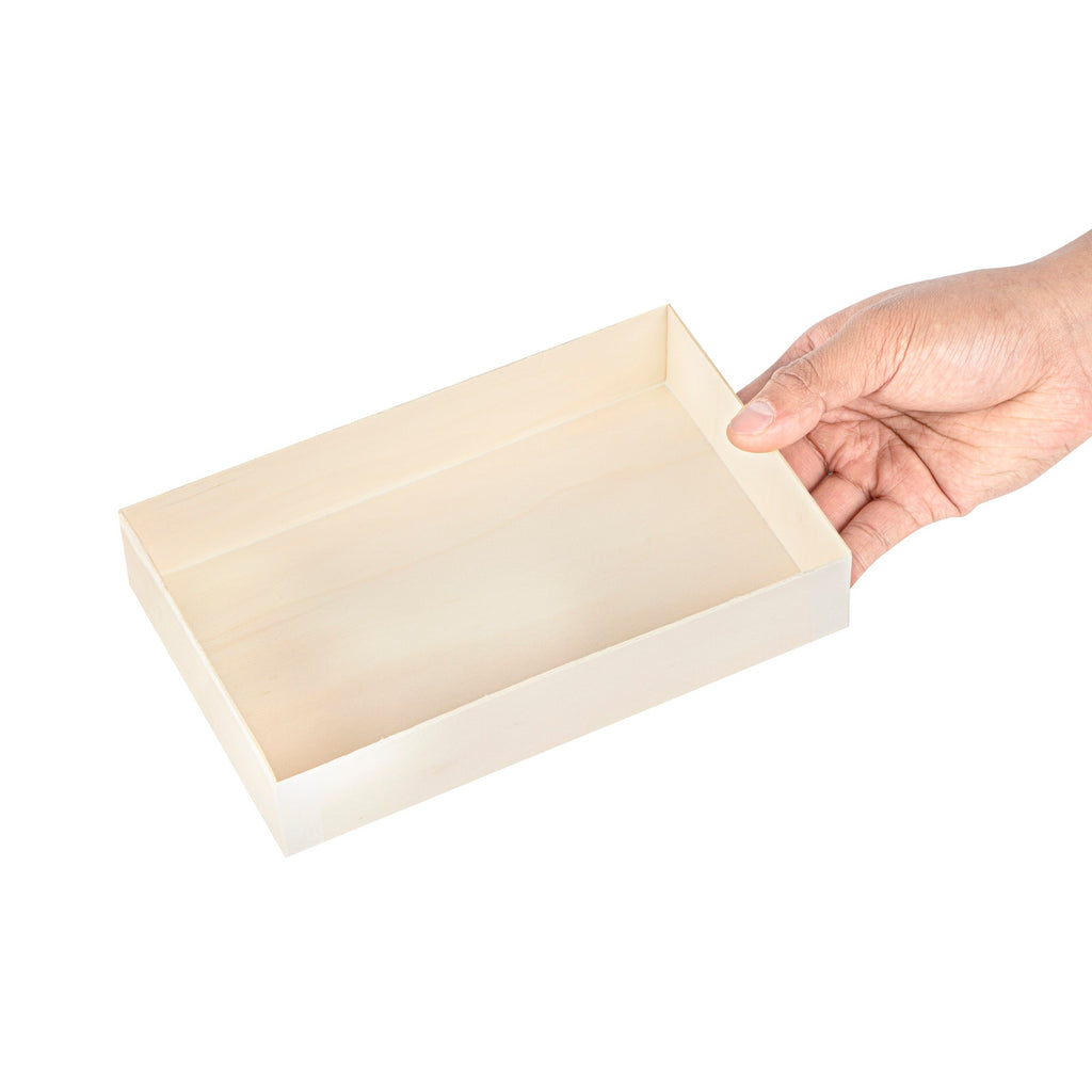 Taipei 31 oz Rectangle Natural Poplar Bento Box - 8" x 4 3/4" x 1 1/2" - 100 count box