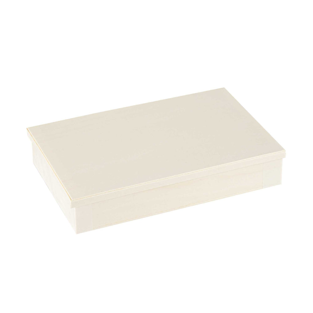 Taipei Rectangle Natural Poplar Lid - Fits 31 oz Bento Box - 10 count box