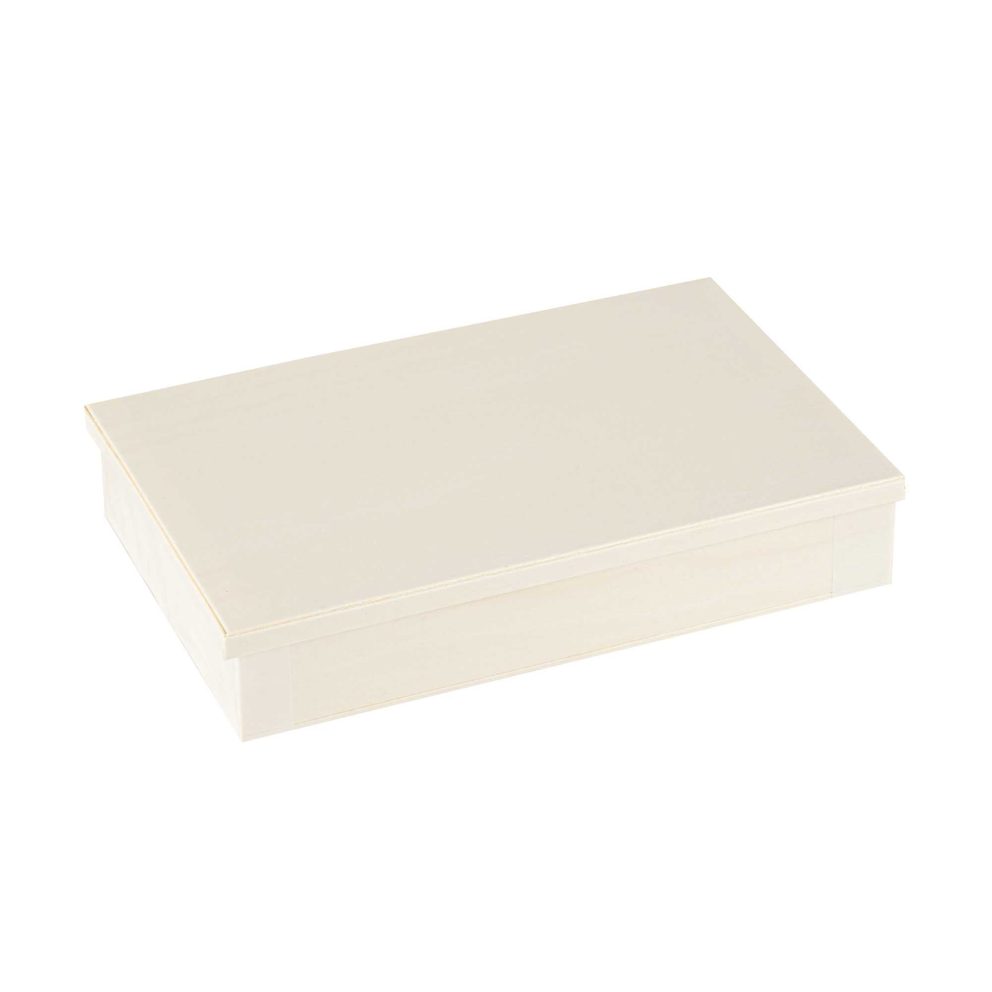 Taipei Rectangle Natural Poplar Lid - Fits 31 oz Bento Box - 10 count box