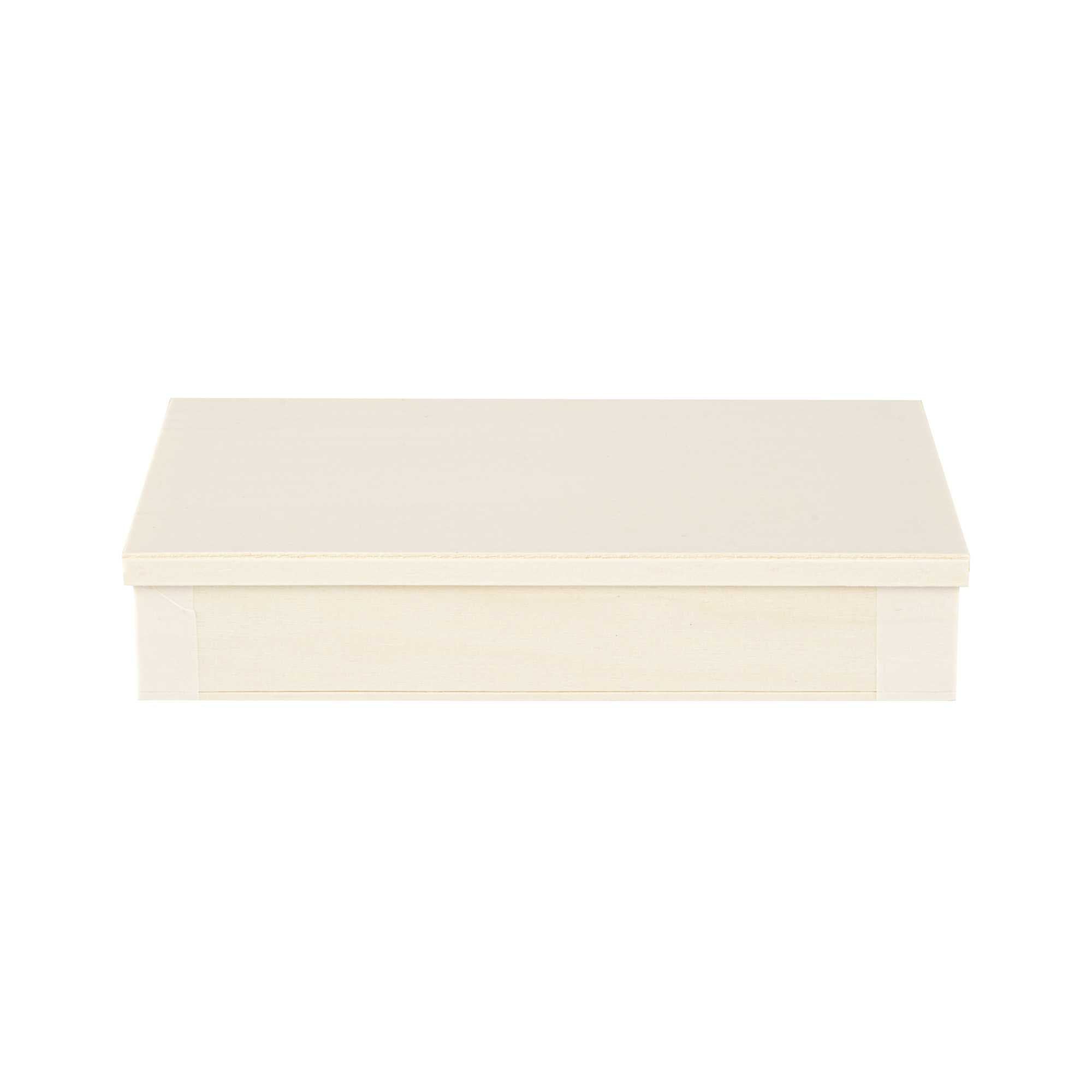 Taipei Rectangle Natural Poplar Lid - Fits 31 oz Bento Box - 10 count box