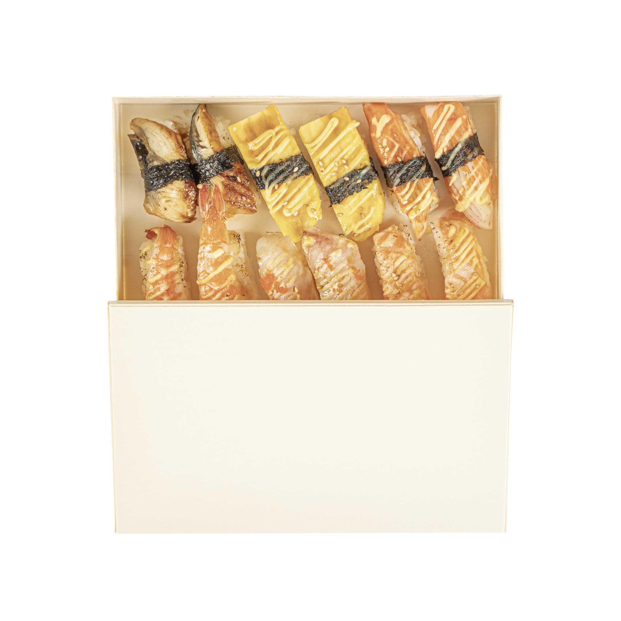 Taipei Rectangle Natural Poplar Lid - Fits 31 oz Bento Box - 10 count box