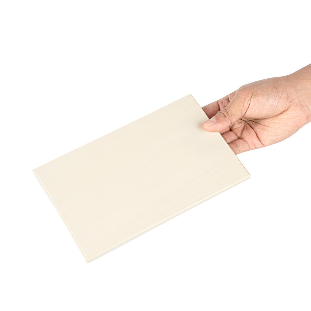 Taipei Rectangle Natural Poplar Lid - Fits 31 oz Bento Box - 100 count box