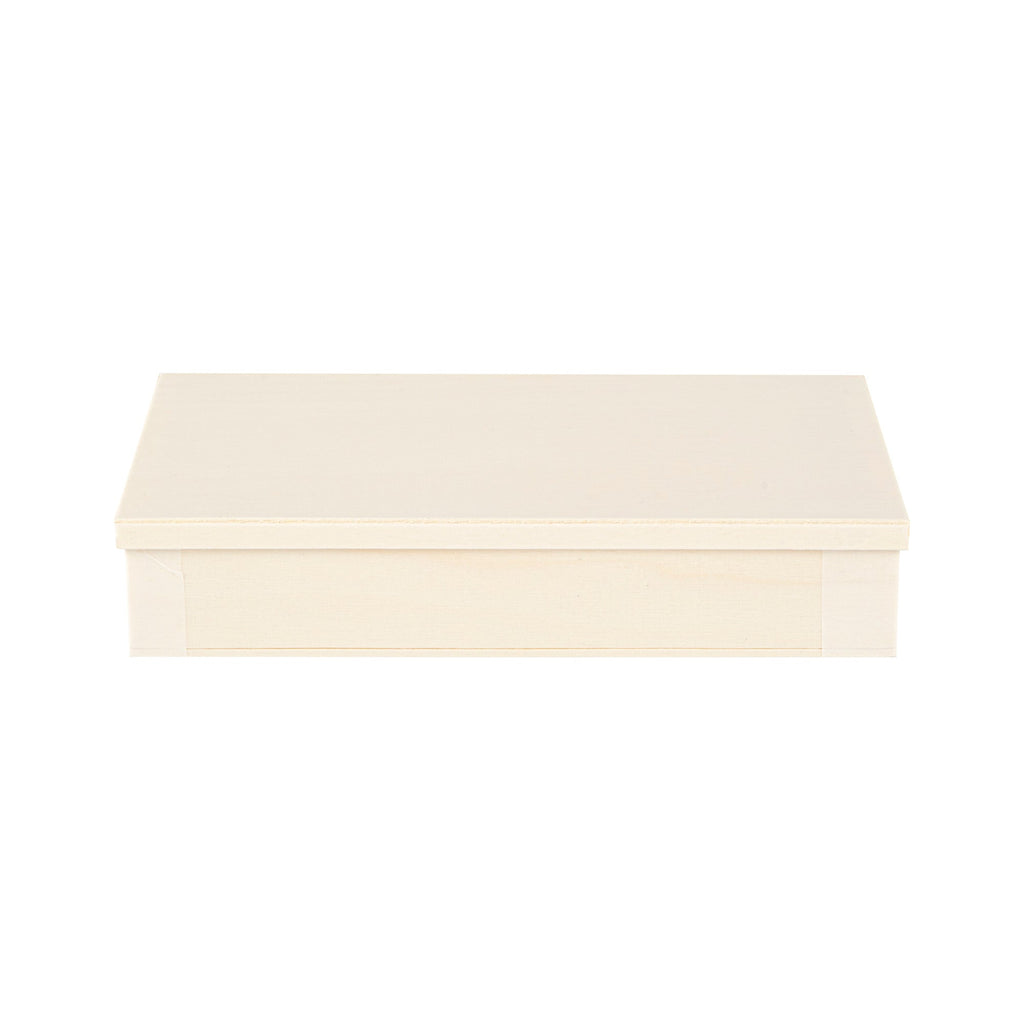 Taipei Rectangle Natural Poplar Lid - Fits 31 oz Bento Box - 100 count box