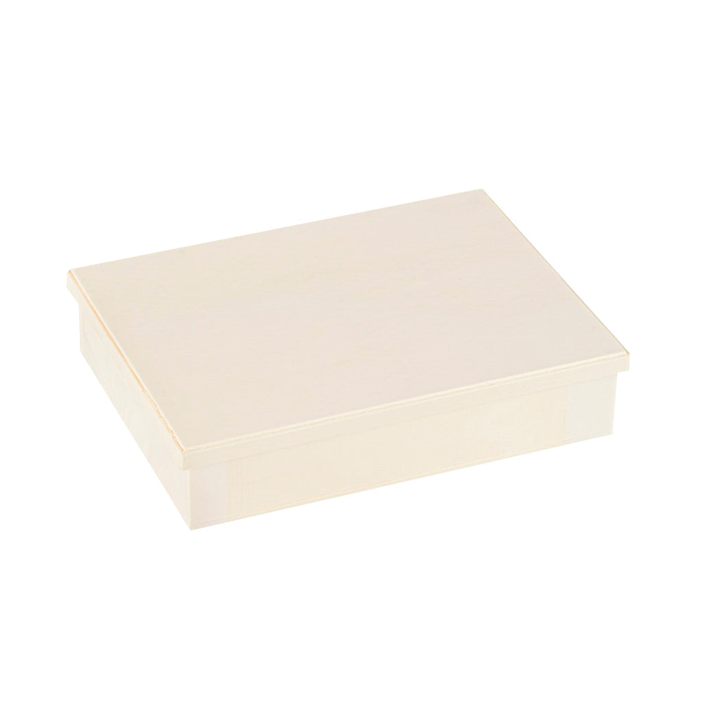 Taipei Rectangle Natural Poplar Lid - Fits 24 oz Bento Box - 100 count box