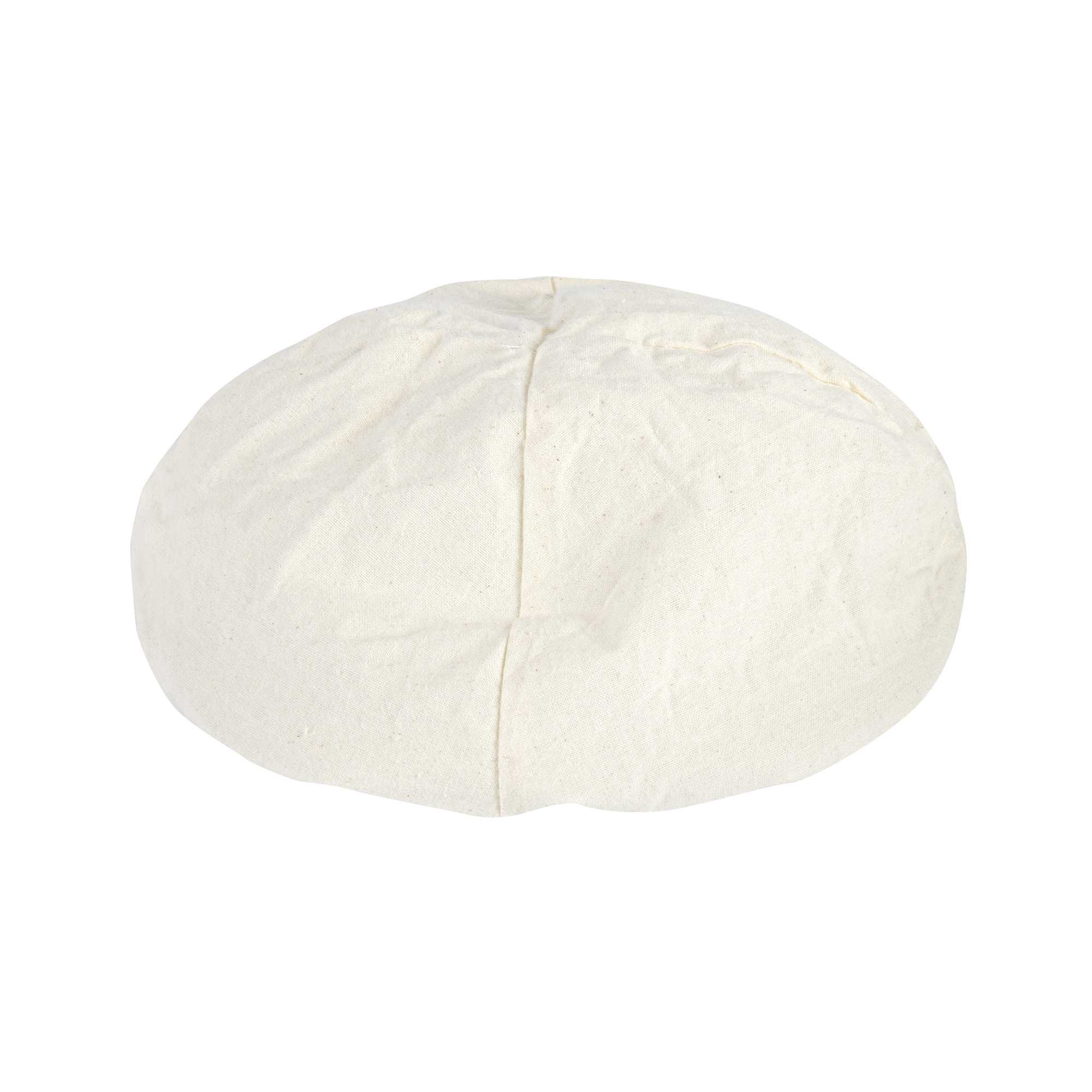 Pastry Tek Rattan Round Natural Banneton Proofing Basket - with 2 Cotton Liners - 9" x 9" x 3 1/4" - 10 count box