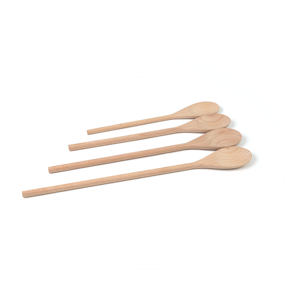 Nature Tek 4-Piece Beechwood Wooden Spoon Set - 1 count box