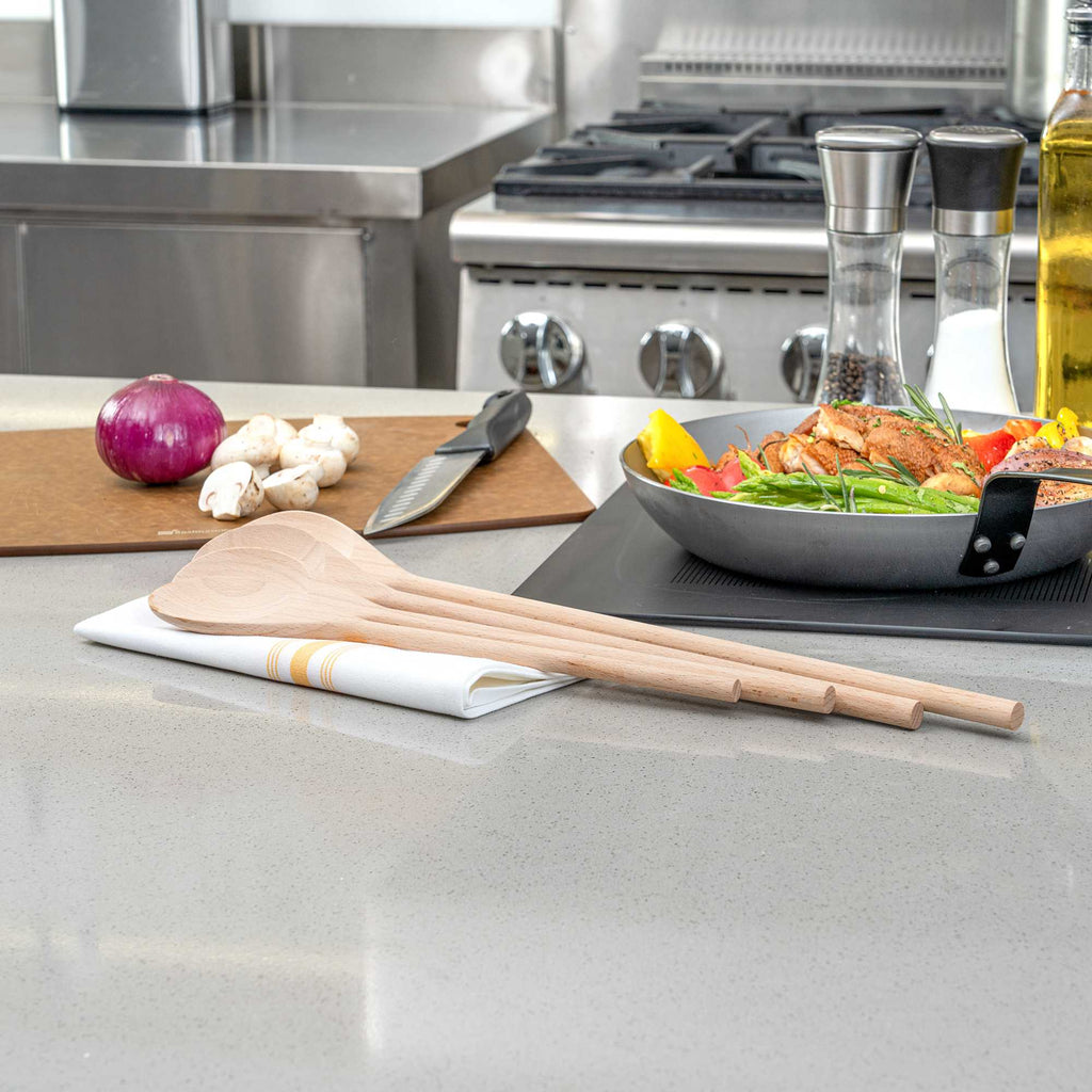 Nature Tek 4-Piece Beechwood Wooden Spoon Set - 1 count box
