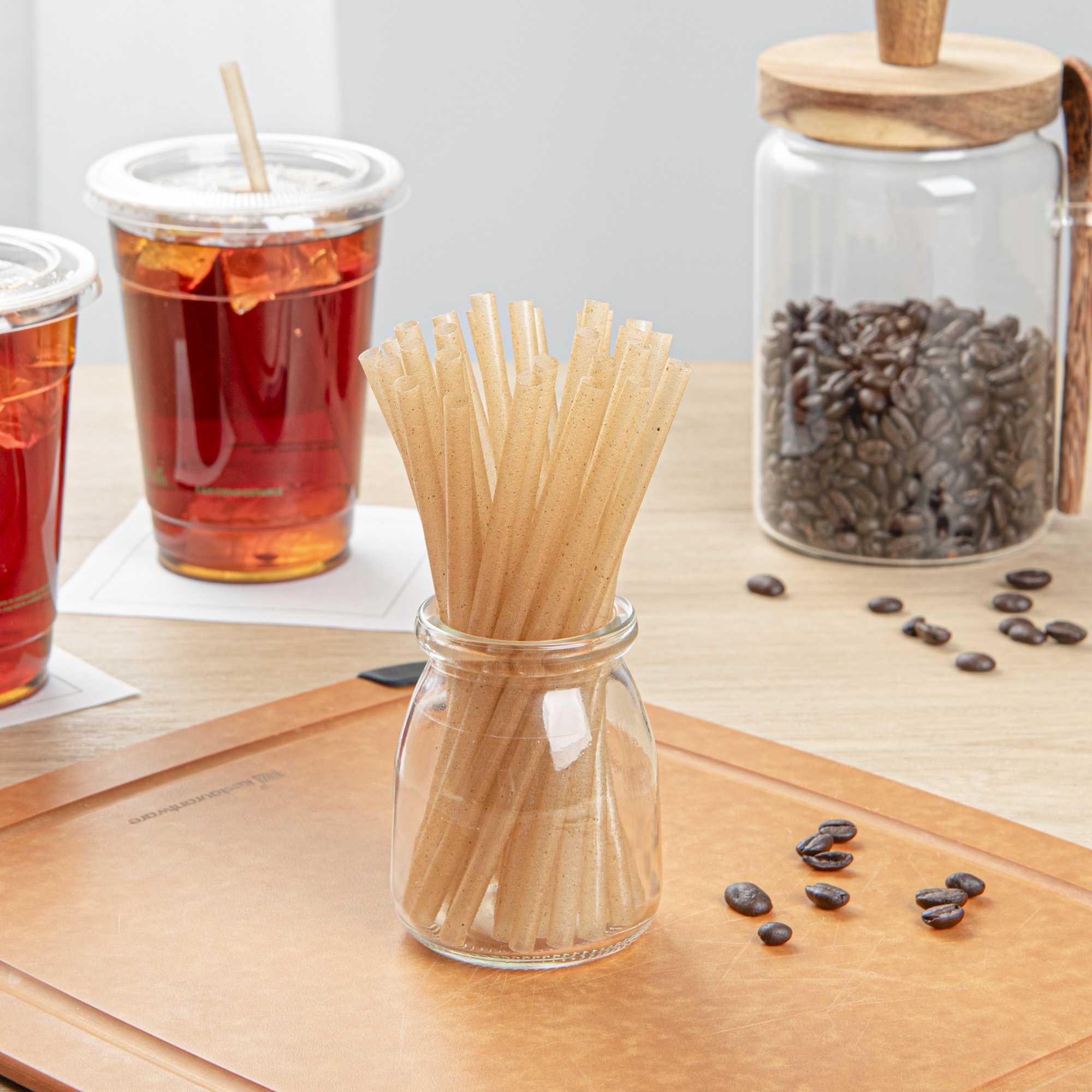 Basic Nature Natural Agave Straw - Unwrapped - 6" - 3600 count box