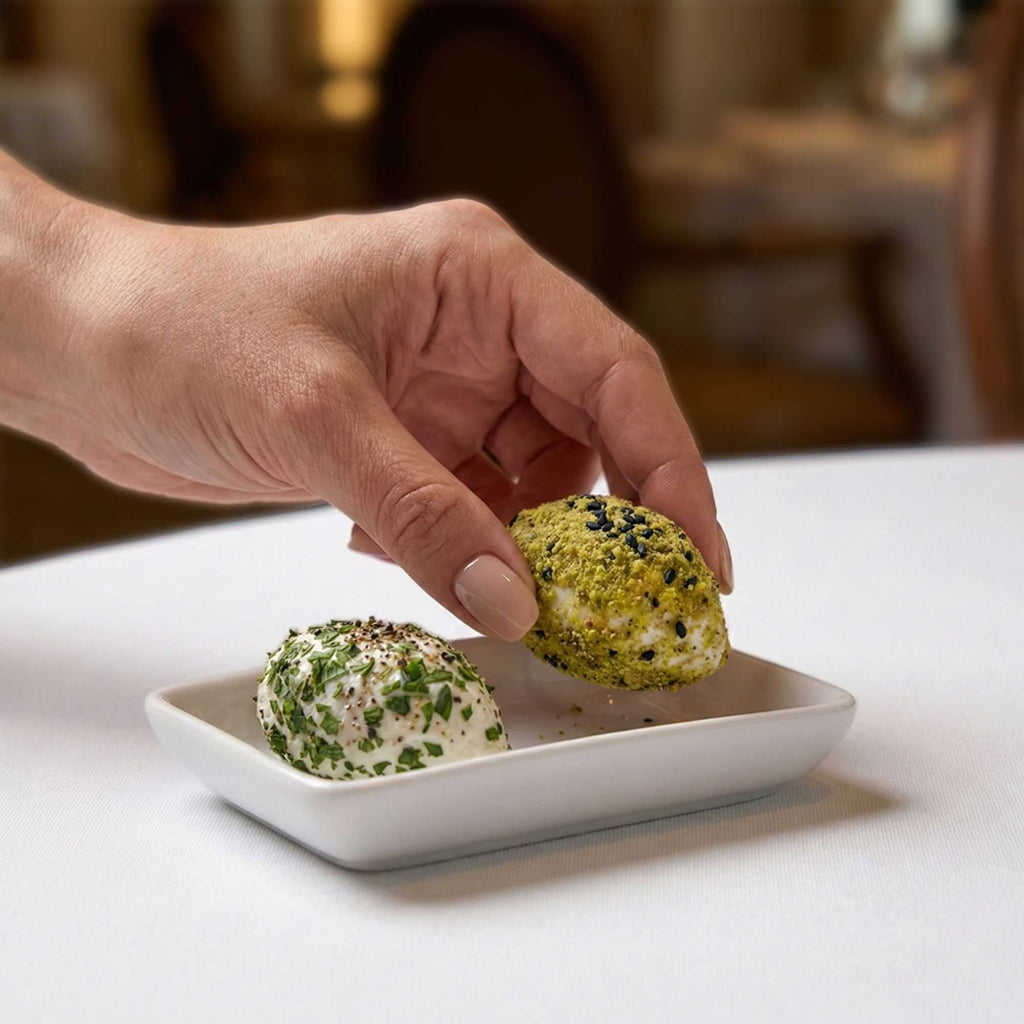 Chef 101 Rectangle White Porcelain Mini Dish - 3" x 2 1/4" x 3/4" - 10 count box