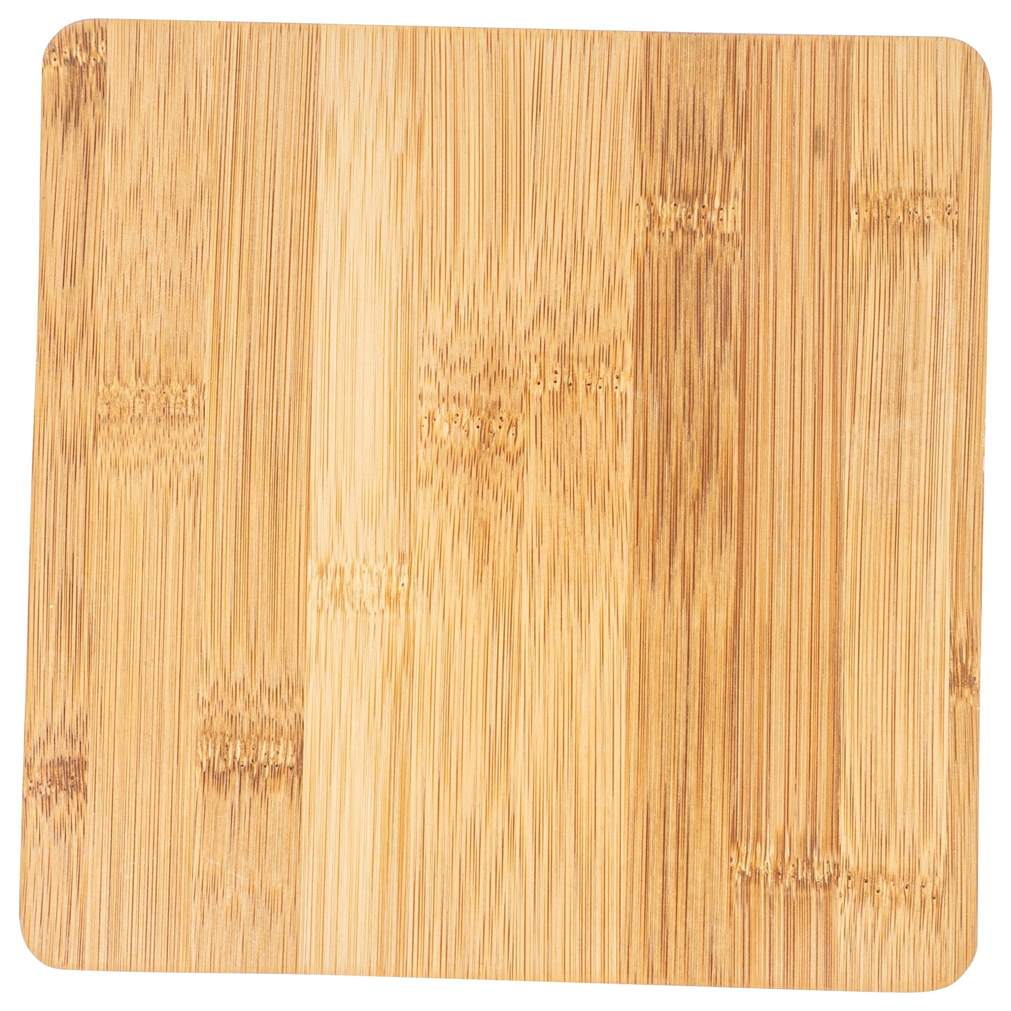 Chef 101 Hamptons Square Bamboo Serving Stand - with Porcelain Base - 8" x 8" x 4" - 1 count box