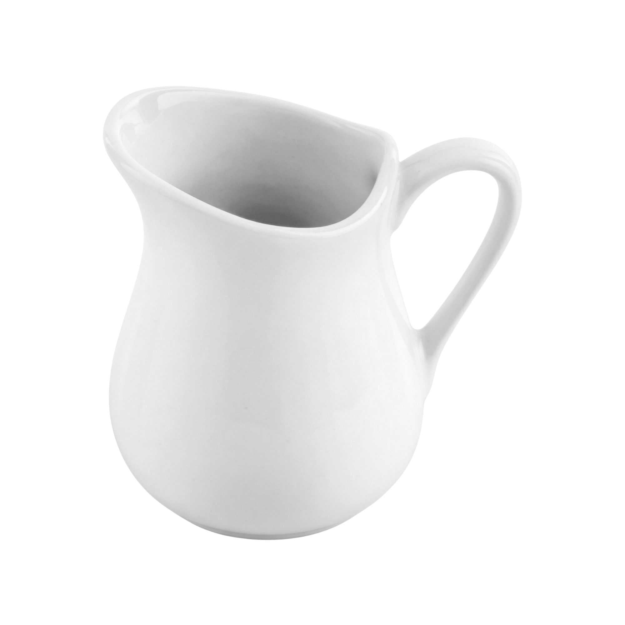 Chef 101 4 oz Round White Porcelain Classic Cream Cup - 3" x 2 1/2" x 3 1/4" - 1 count box